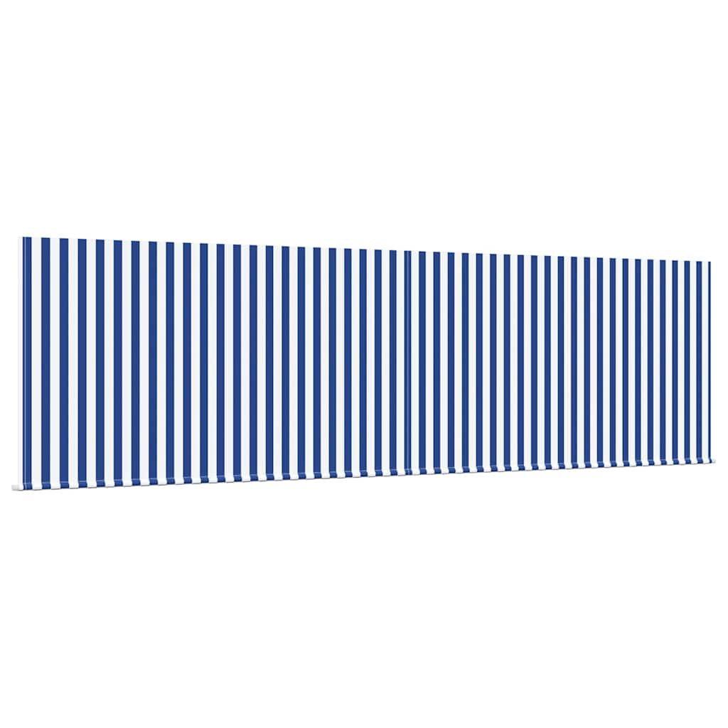 Inklapbaar Zonnescherm Blauw en Wit 400 × 300 cm is nu te koop bij PeponiXL, paradijselijk wonen!