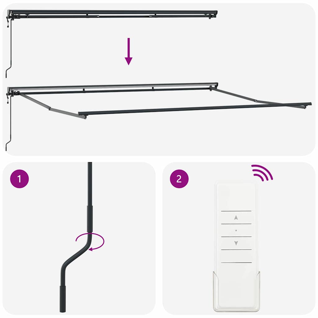 Inklapbaar Zonnescherm Blauw en Wit 400 × 300 cm is nu te koop bij PeponiXL, paradijselijk wonen!