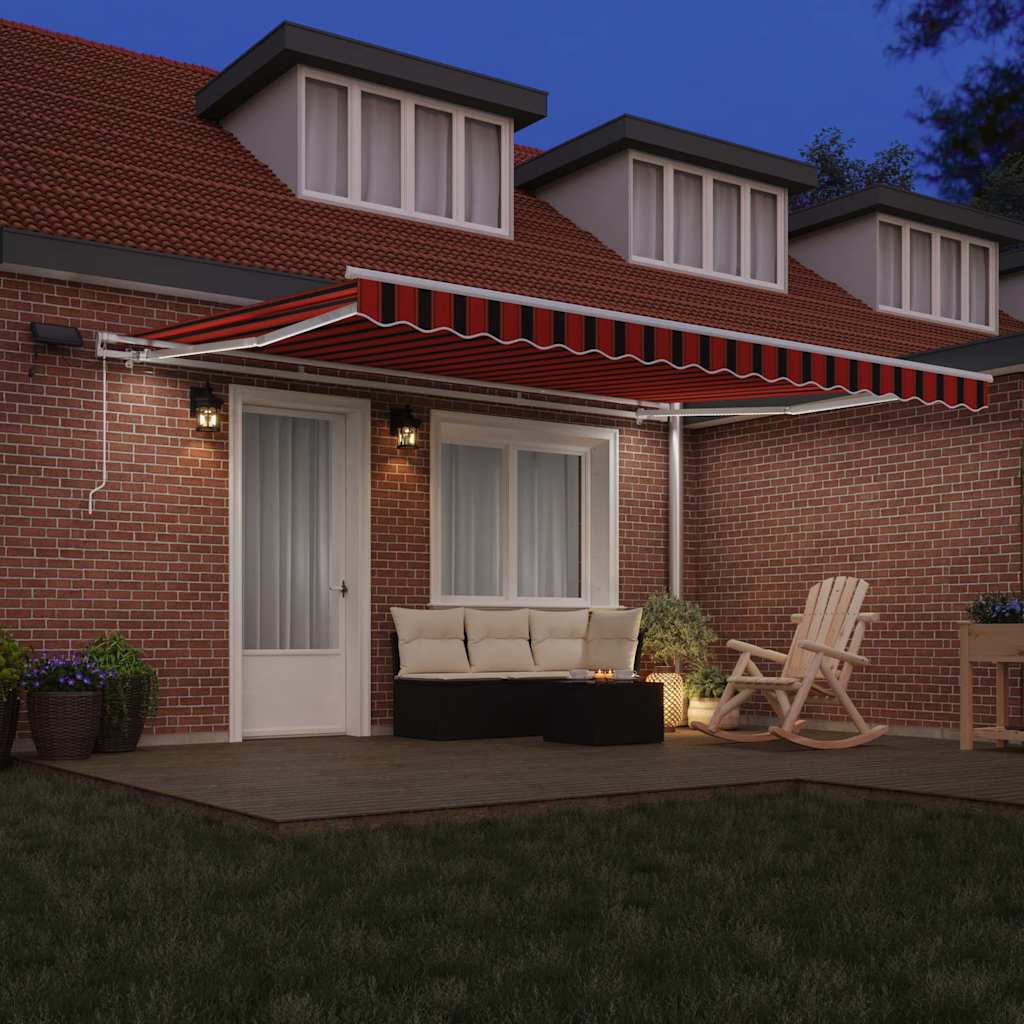 Inklapbaar Zonnescherm Oranje en bruin 450 × 300 cm is nu te koop bij PeponiXL, paradijselijk wonen!