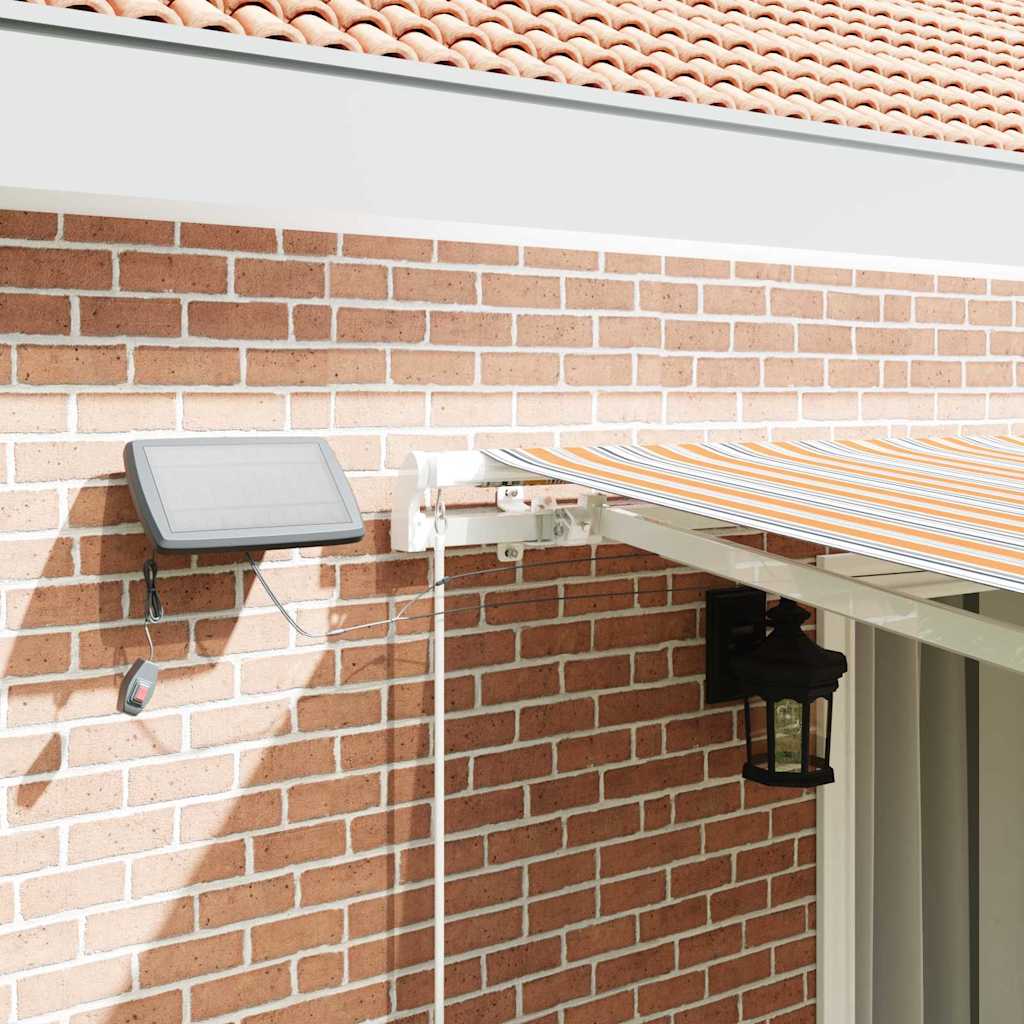 Inklapbaar Zonnescherm Multikleur 450 × 300 cm Stof en Staal is nu te koop bij PeponiXL, paradijselijk wonen!