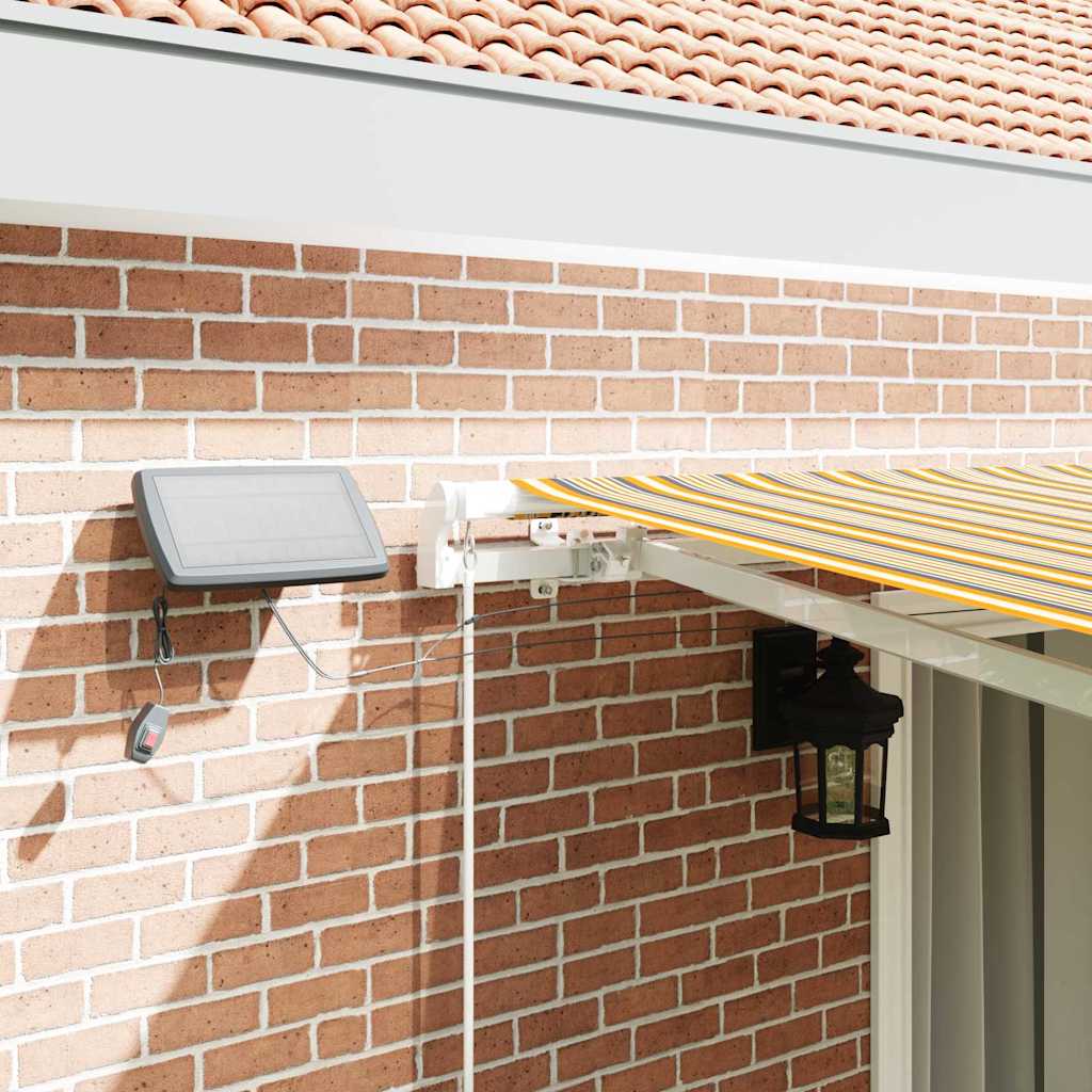 Inklapbaar Zonnescherm Multikleur 450 × 300 cm Stof en Staal is nu te koop bij PeponiXL, paradijselijk wonen!