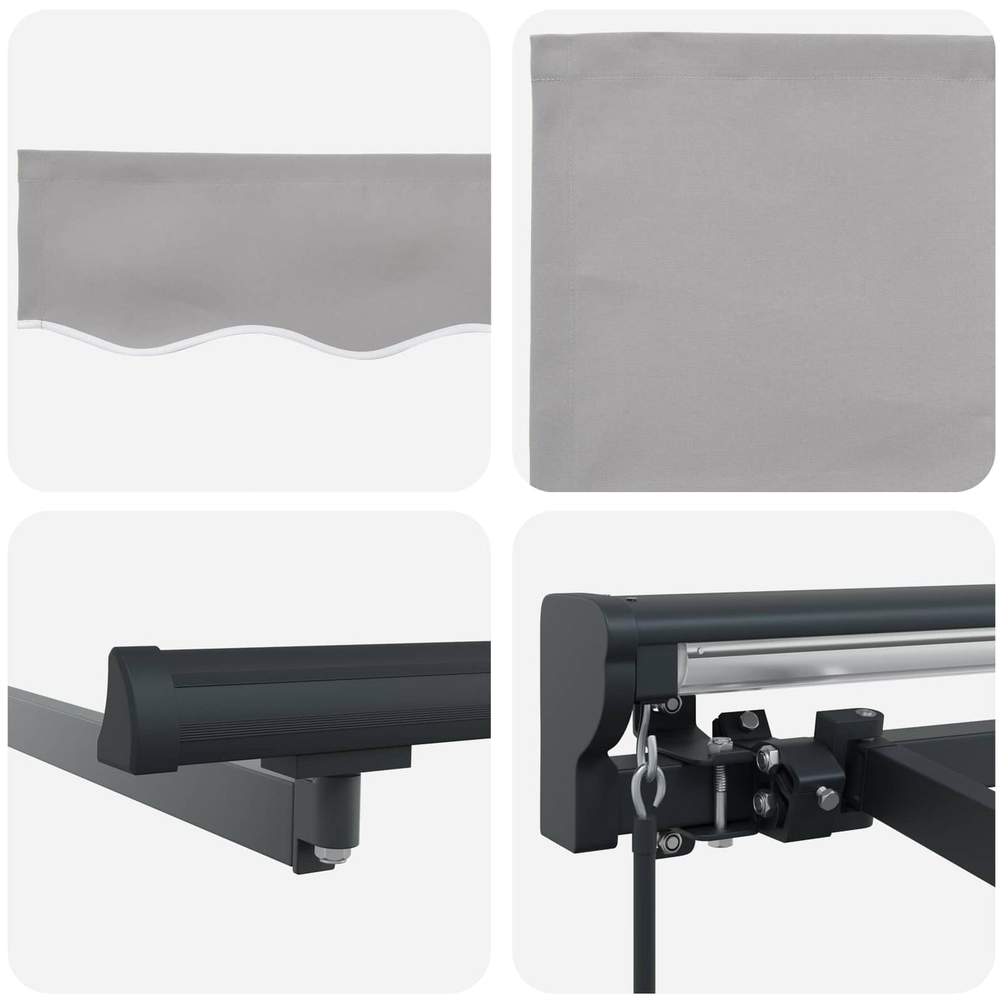 Zijde Frame Lichtgrijs 450 × 300 cm Polyester met PU-coating is nu te koop bij PeponiXL, paradijselijk wonen!