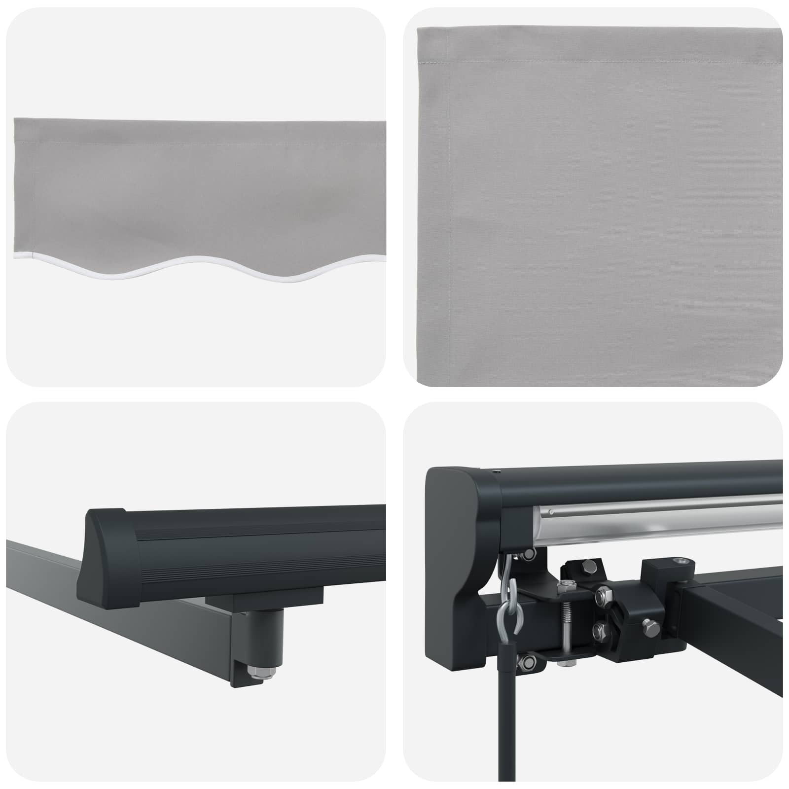 Zijde Frame Lichtgrijs 450 × 300 cm Polyester met PU-coating is nu te koop bij PeponiXL, paradijselijk wonen!