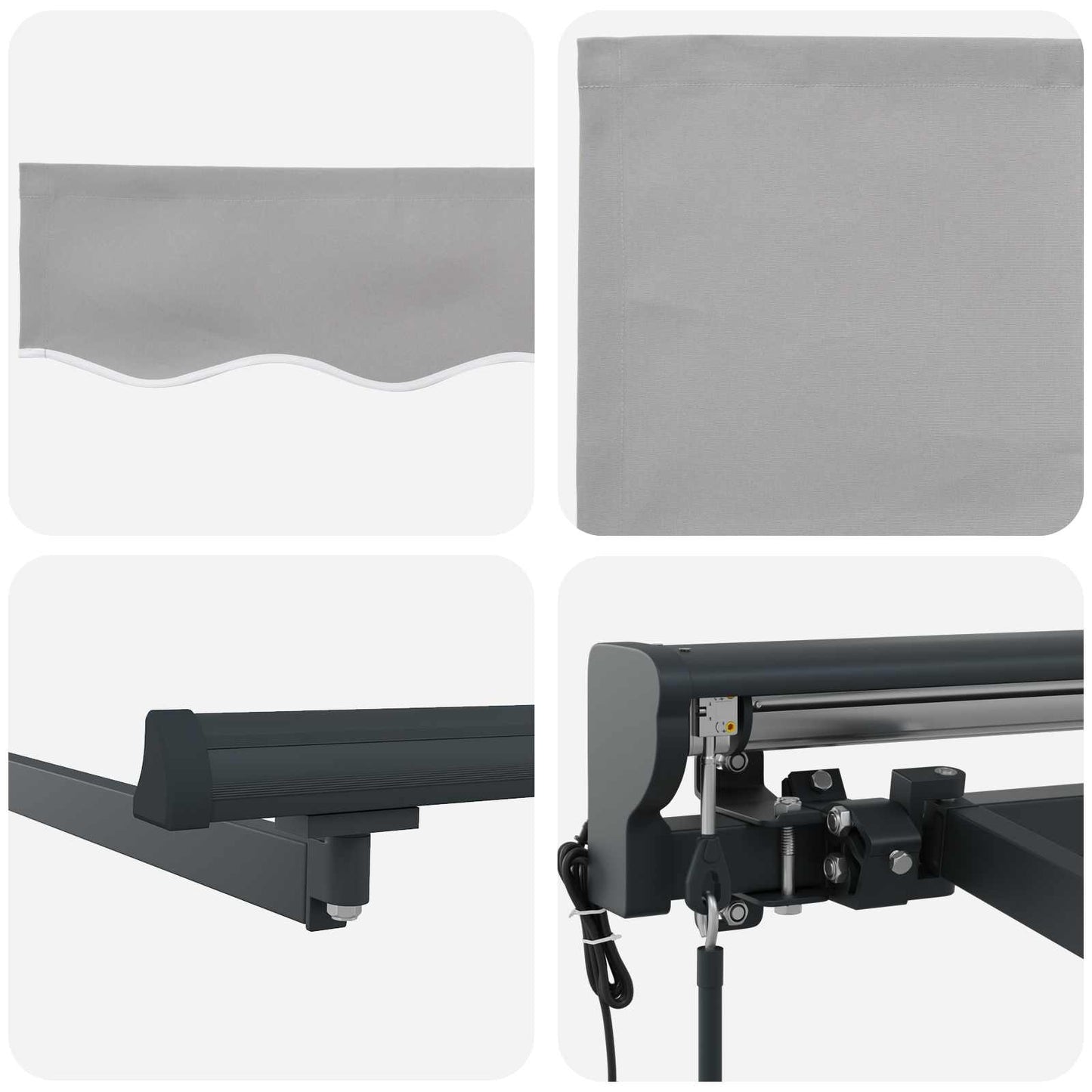 Zijde Frame Lichtgrijs 450 × 300 cm Polyester met PU-coating is nu te koop bij PeponiXL, paradijselijk wonen!