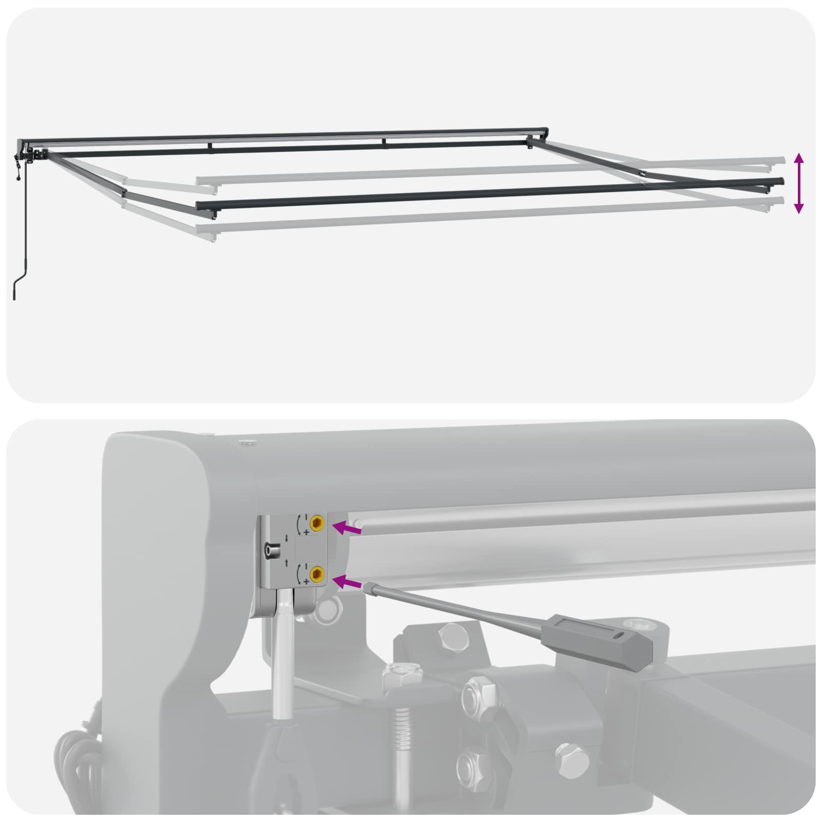 Zijde Frame Lichtgrijs 450 × 300 cm Polyester met PU-coating is nu te koop bij PeponiXL, paradijselijk wonen!