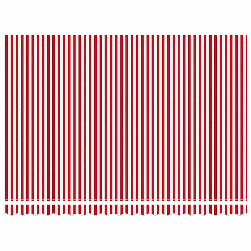 Inklapbaar Zonnescherm Rood en Wit 450 × 350 cm Stof en Staal is nu te koop bij PeponiXL, paradijselijk wonen!