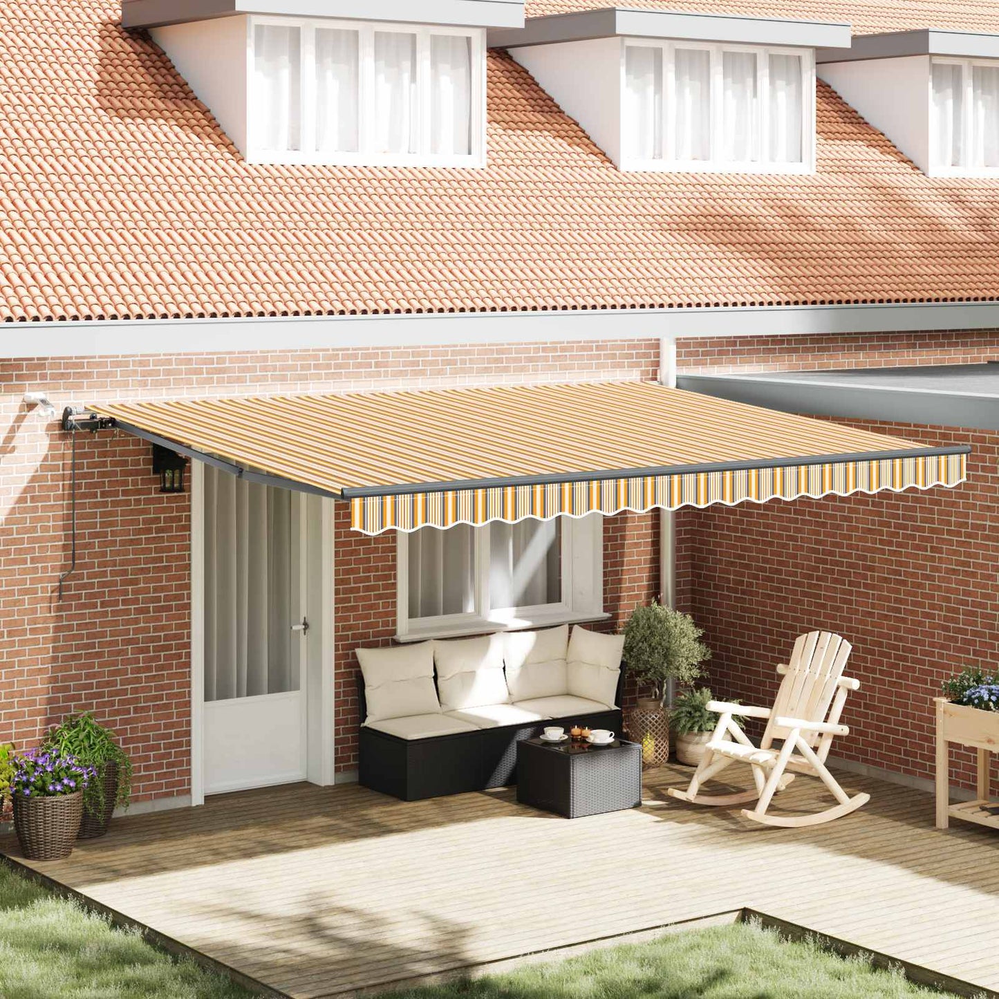Luifeldoek Multikleur 450 × 350 cm Polyester is nu te koop bij PeponiXL, paradijselijk wonen!