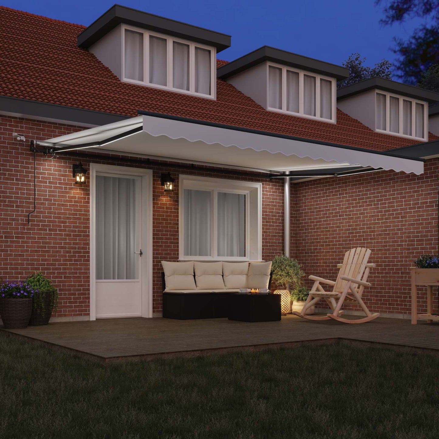 Luifeldoek met Wit 450 × 350 cm Polyester is nu te koop bij PeponiXL, paradijselijk wonen!