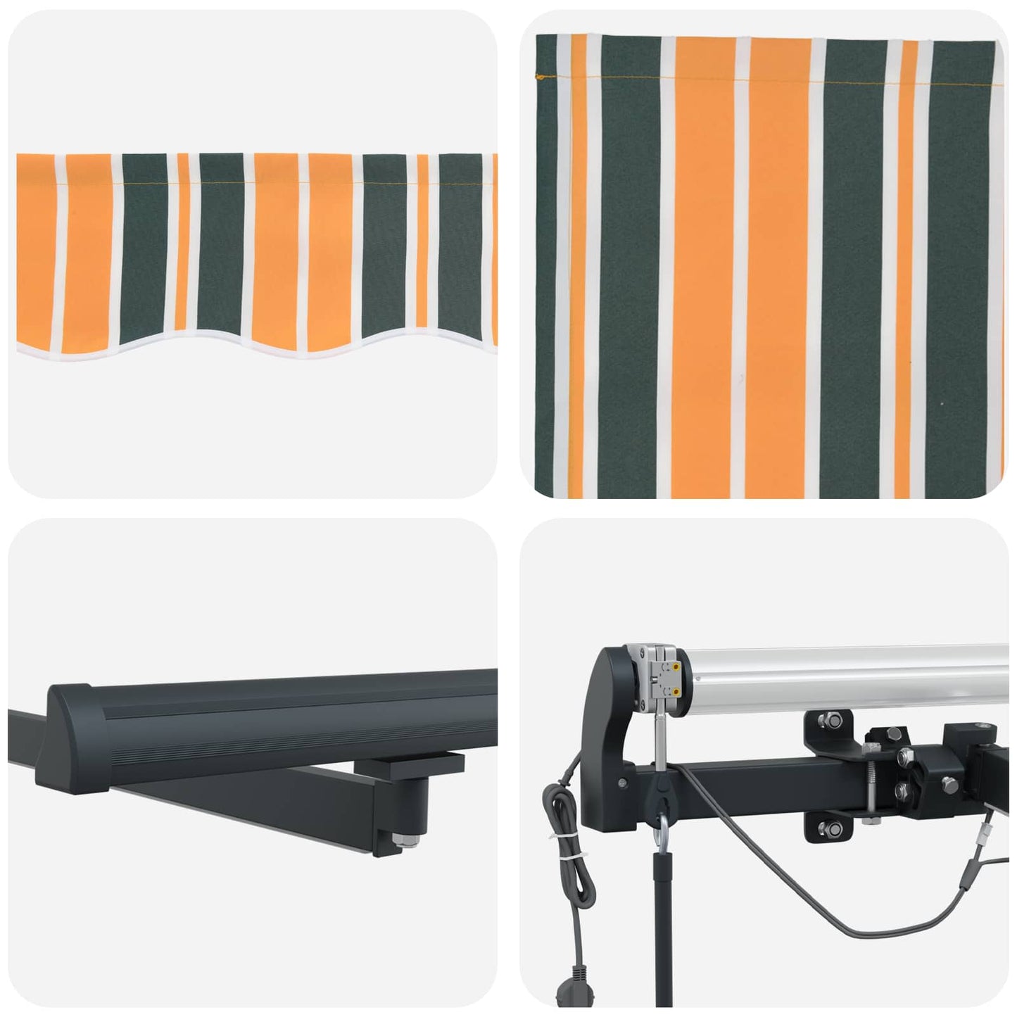 Luifeldoek met Groen en geel 450 × 350 cm Polyester is nu te koop bij PeponiXL, paradijselijk wonen!