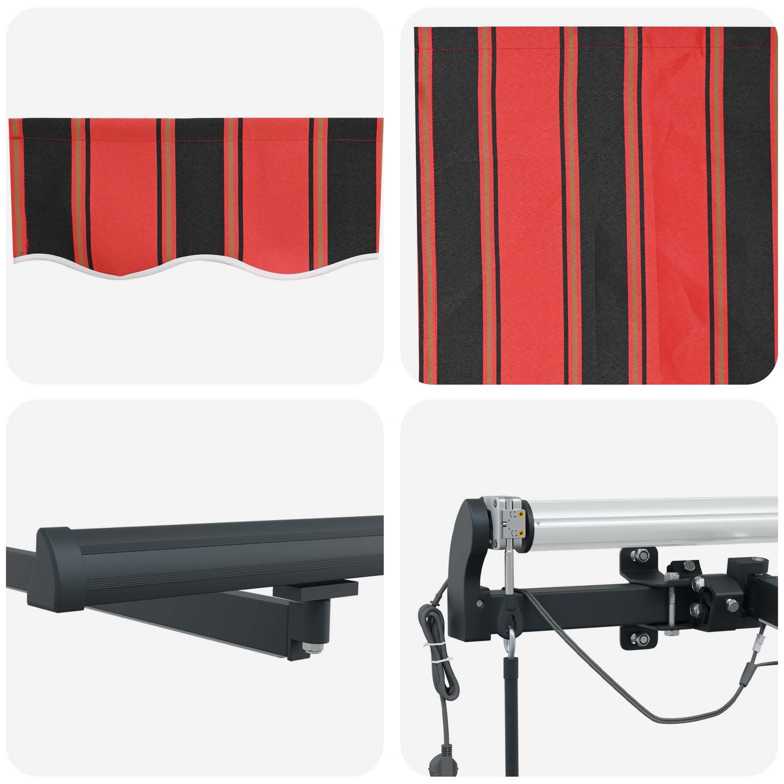Luifeldoek met Oranje en bruin 500 × 300 cm Polyester is nu te koop bij PeponiXL, paradijselijk wonen!
