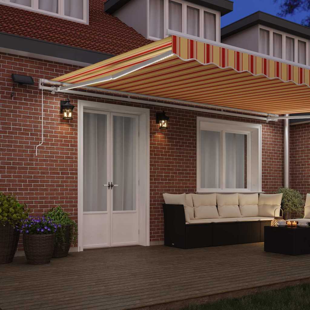 Inklapbaar Zonnescherm Geel en Oranje 500 × 300 cm is nu te koop bij PeponiXL, paradijselijk wonen!
