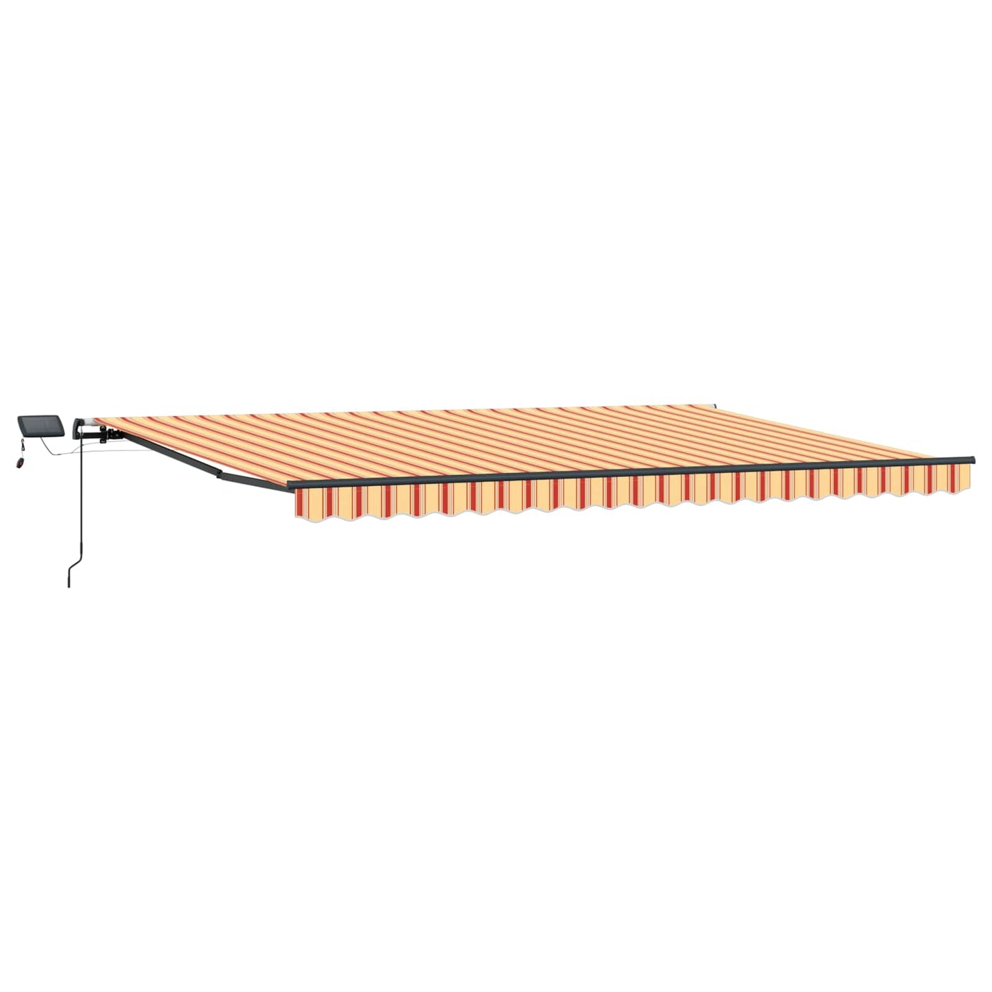 Inklapbaar Zonnescherm geel en oranje 500 ×300 cm Stof is nu te koop bij PeponiXL, paradijselijk wonen!