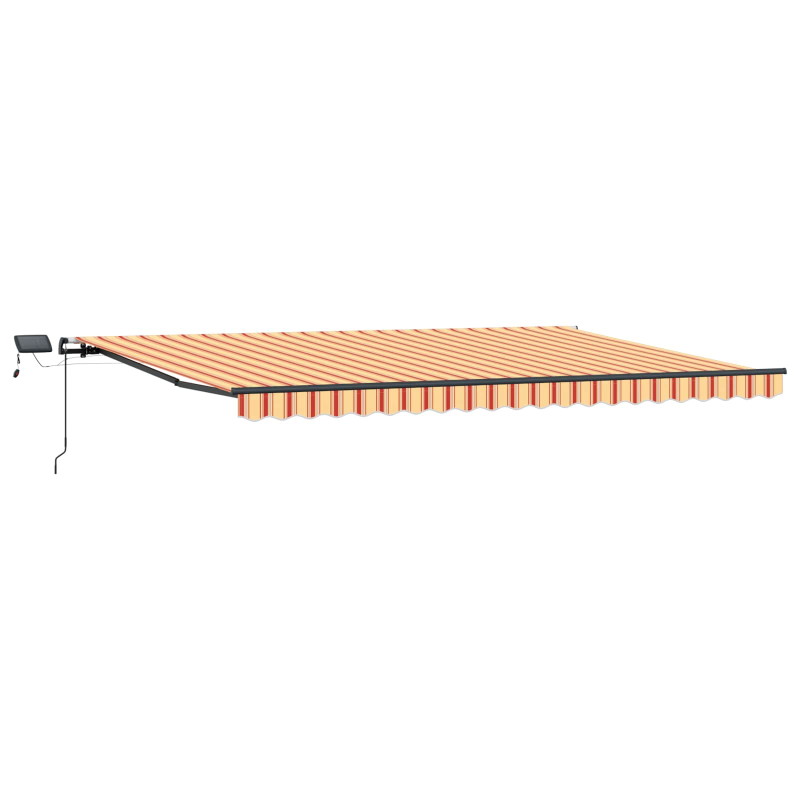Inklapbaar Zonnescherm geel en oranje 500 ×300 cm Stof is nu te koop bij PeponiXL, paradijselijk wonen!