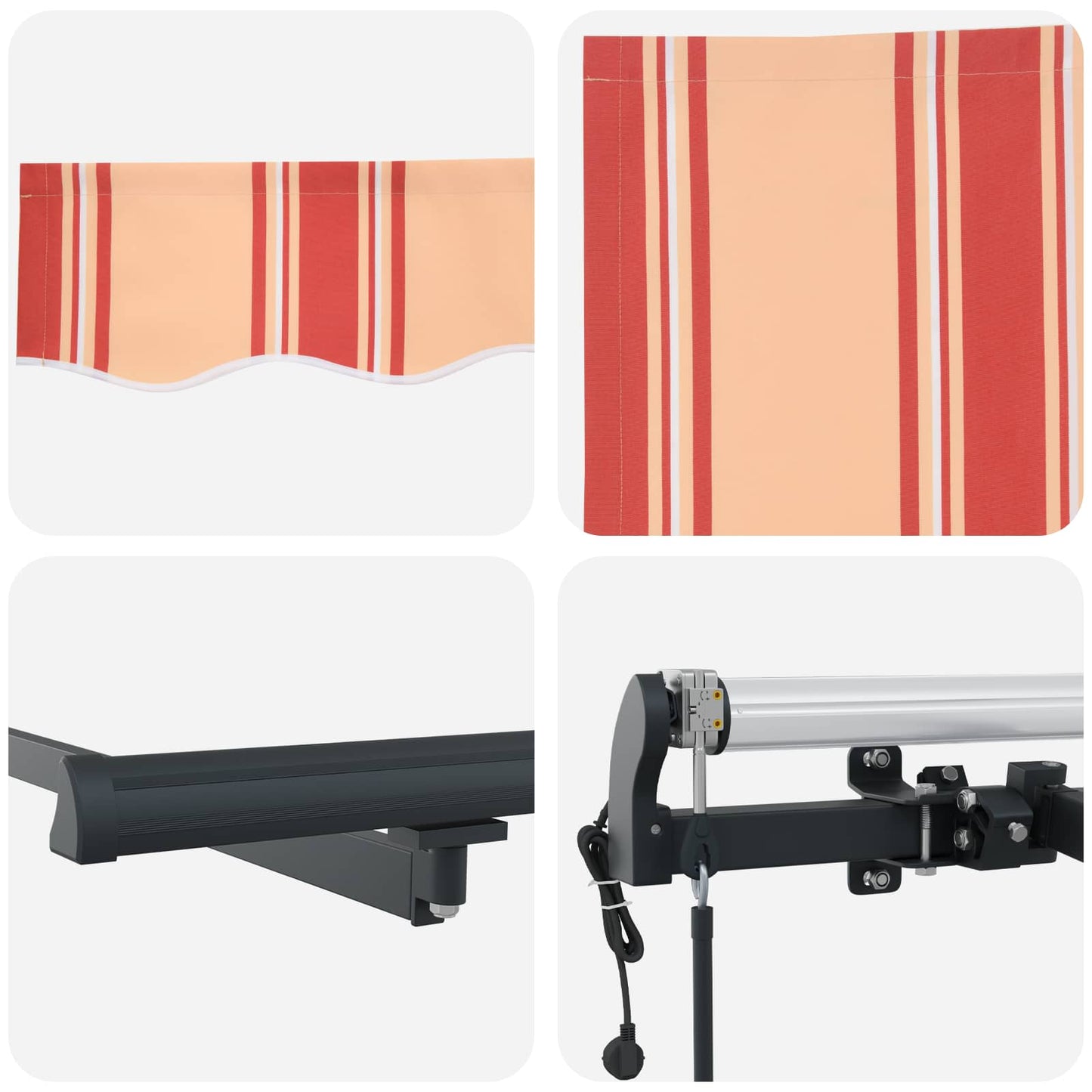 Inklapbaar Zonnescherm Geel en Oranje 500 × 300 cm is nu te koop bij PeponiXL, paradijselijk wonen!