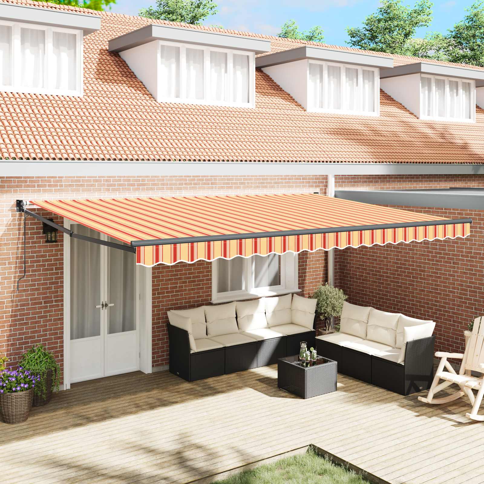 Markies Crème 500 x 300 x 165 cm Polyester en Metaal is nu te koop bij PeponiXL, paradijselijk wonen!