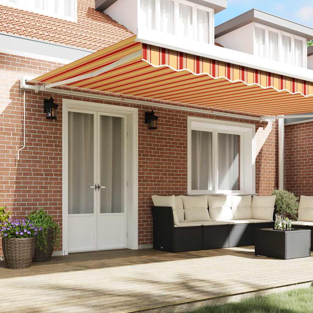 Inklapbaar Zonnescherm Geel en Oranje 500 × 300 cm is nu te koop bij PeponiXL, paradijselijk wonen!