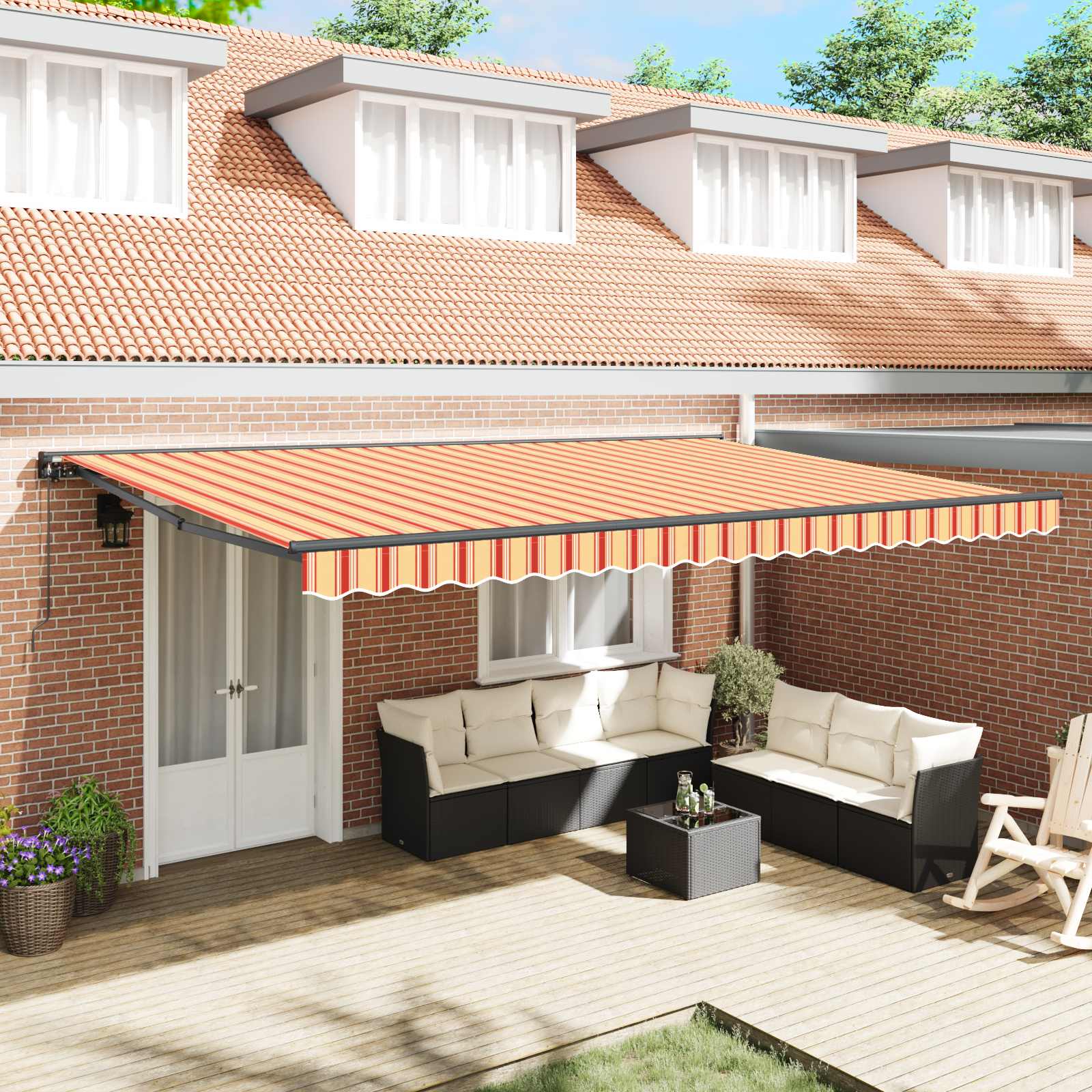 Zijde Frame Multikleur 500 × 300 cm Polyester met PU-coating is nu te koop bij PeponiXL, paradijselijk wonen!