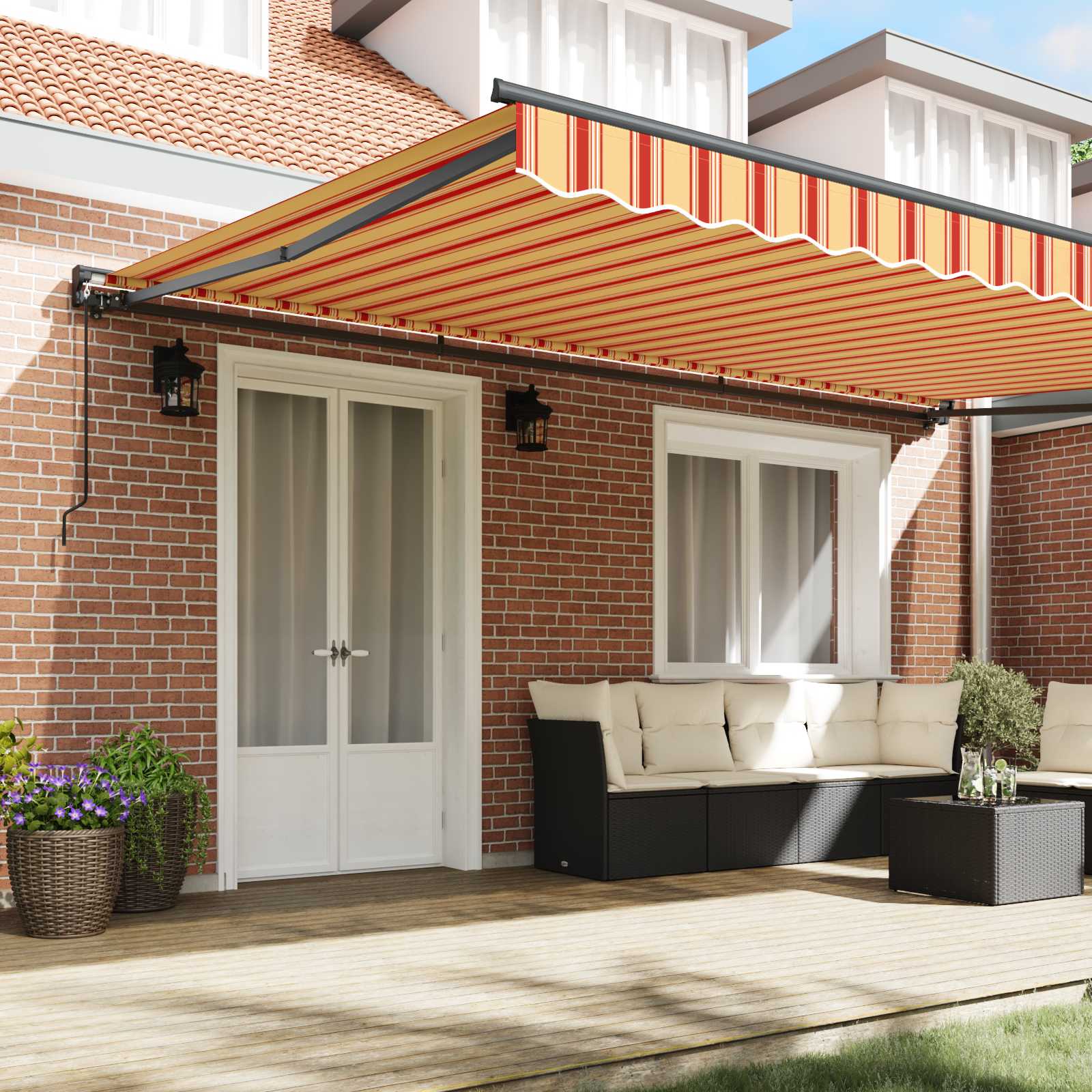 Zijde Frame Multikleur 500 × 300 cm Polyester met PU-coating is nu te koop bij PeponiXL, paradijselijk wonen!