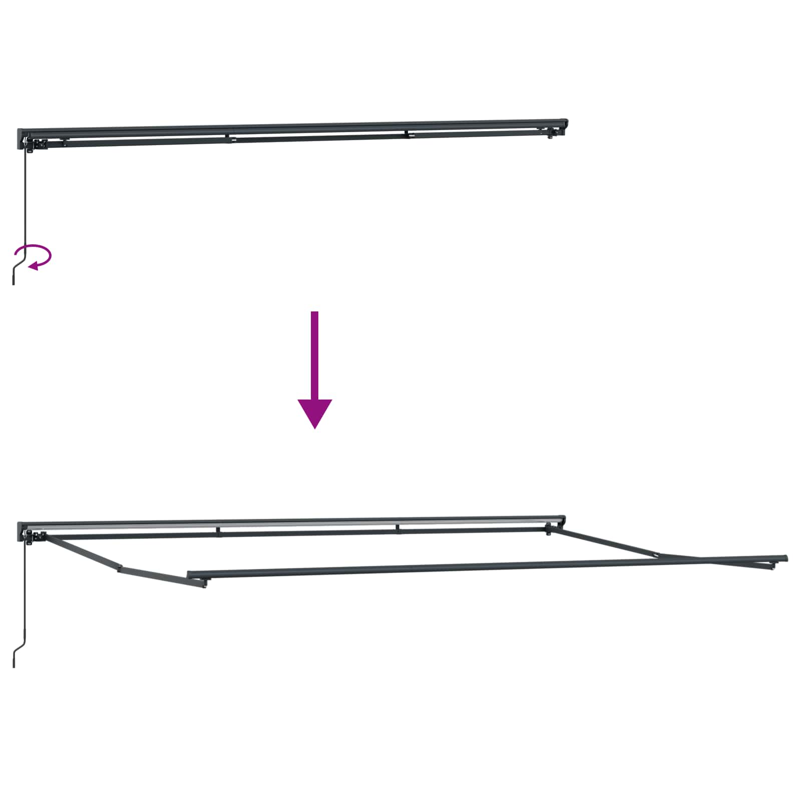 Zijde Frame Multikleur 500 × 300 cm Polyester met PU-coating is nu te koop bij PeponiXL, paradijselijk wonen!