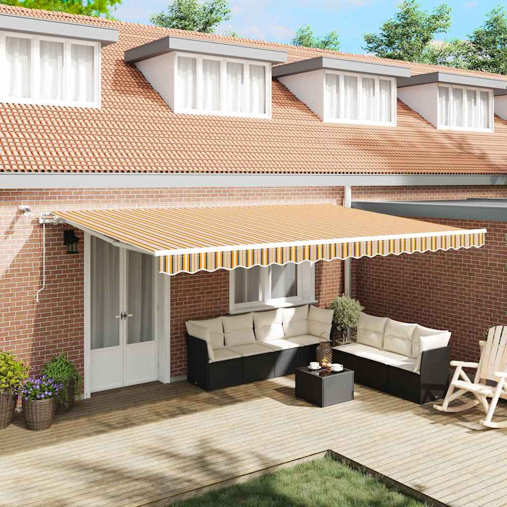 Inklapbaar Zonnescherm Multikleur 500 × 300 cm is nu te koop bij PeponiXL, paradijselijk wonen!