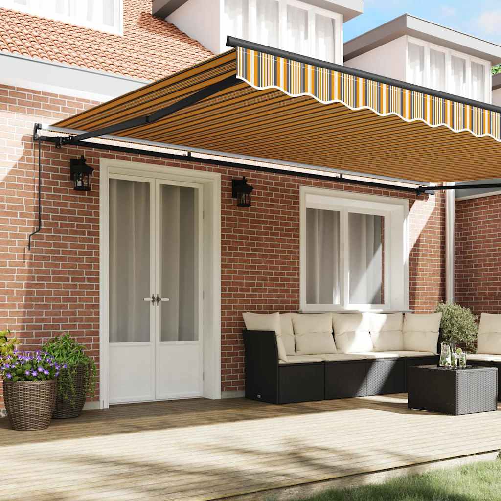 Inklapbaar Zonnescherm Multikleur 500 × 300 cm is nu te koop bij PeponiXL, paradijselijk wonen!