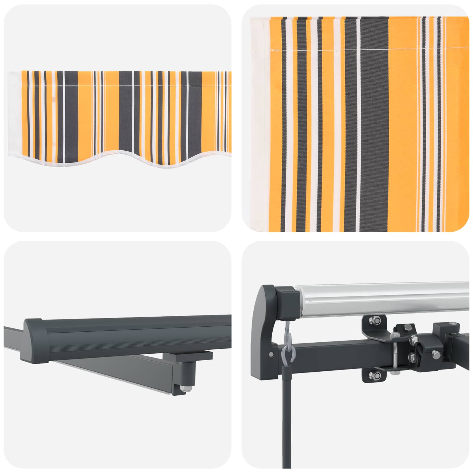 Inklapbaar Zonnescherm Multikleur 500 ×300 cm Stof is nu te koop bij PeponiXL, paradijselijk wonen!