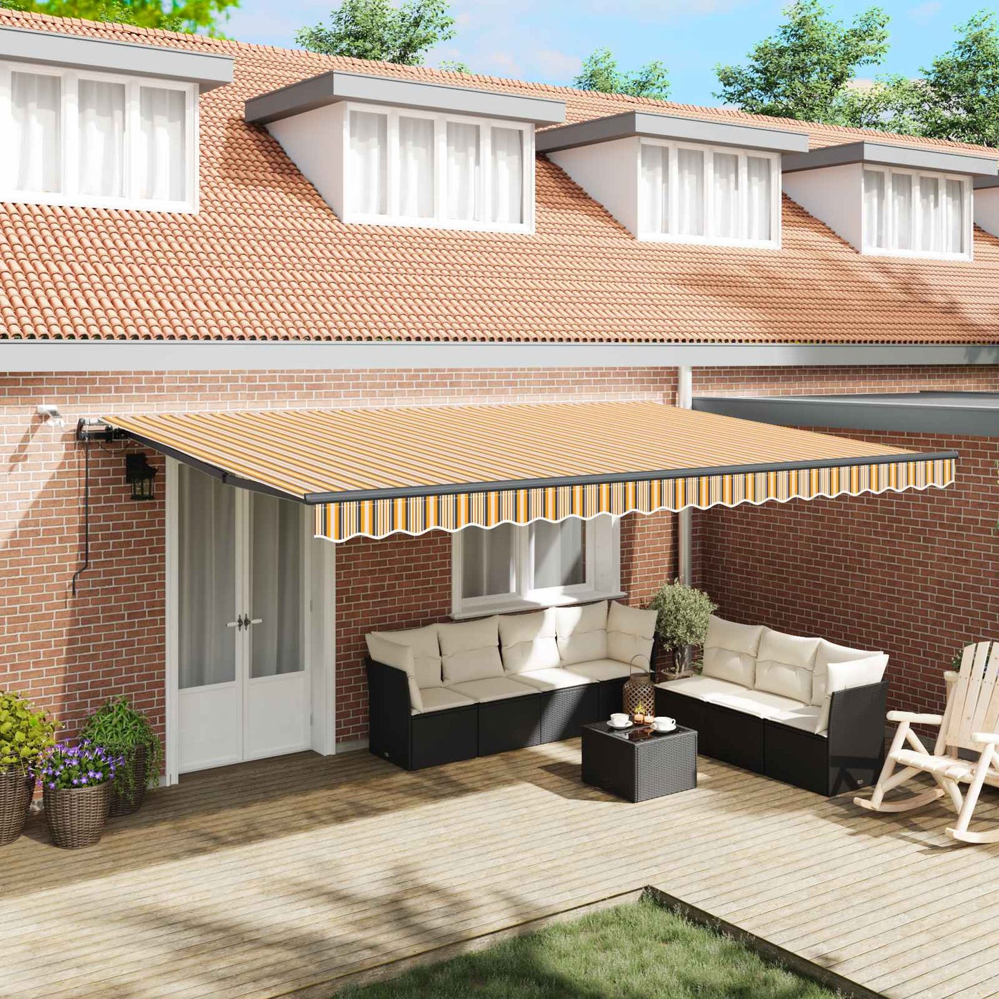 Luifeldoek Multikleur 500 × 300 cm Polyester is nu te koop bij PeponiXL, paradijselijk wonen!