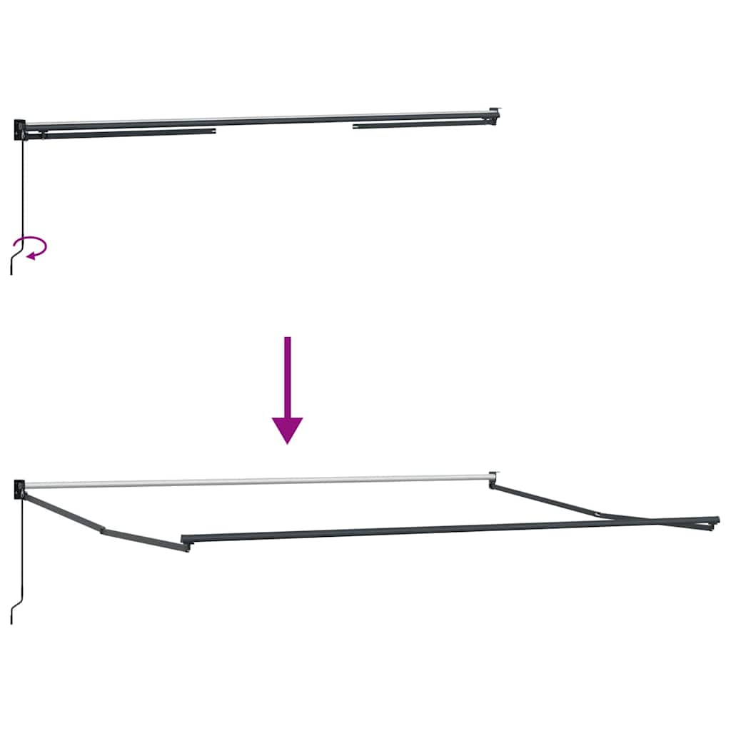 Inklapbaar Zonnescherm Multikleur 500 × 300 cm is nu te koop bij PeponiXL, paradijselijk wonen!