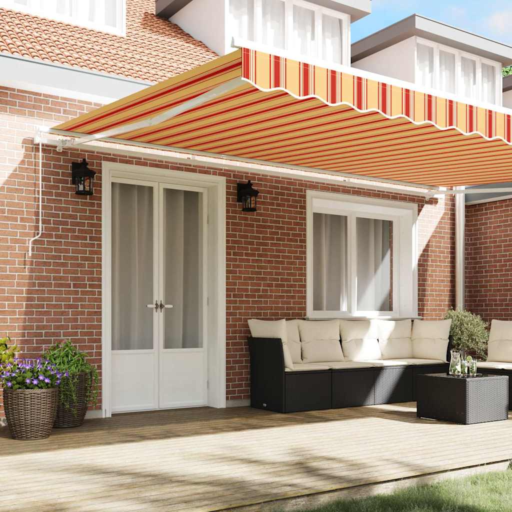 Inklapbaar Zonnescherm Geel en Oranje 500 × 350 cm is nu te koop bij PeponiXL, paradijselijk wonen!