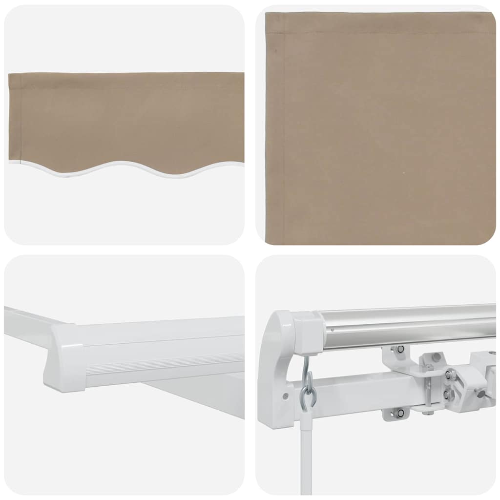 Inklapbaar Zonnescherm Beige 500 × 350 cm is nu te koop bij PeponiXL, paradijselijk wonen!