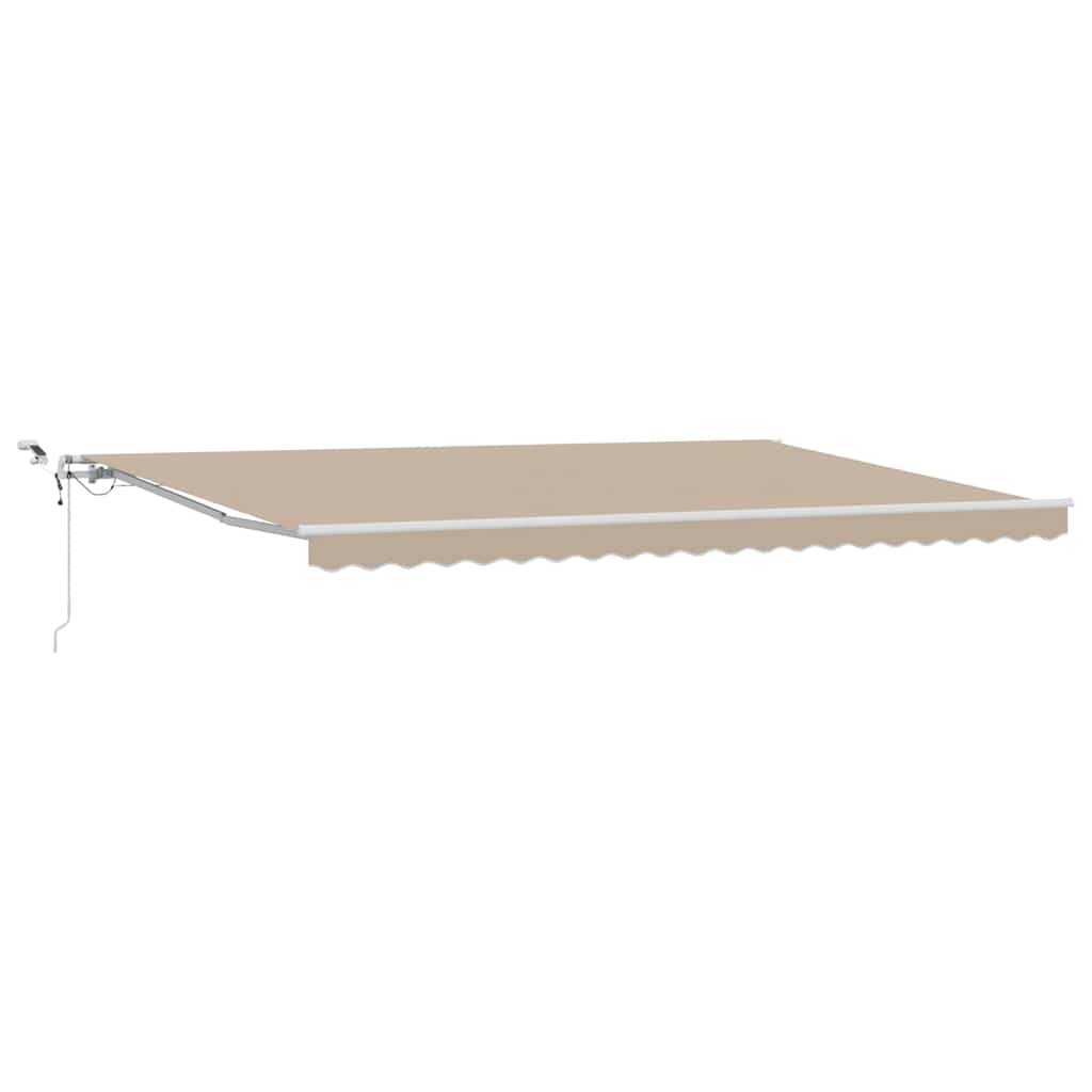 Inklapbaar Zonnescherm Beige 500 × 350 cm Polyester en Metaal is nu te koop bij PeponiXL, paradijselijk wonen!