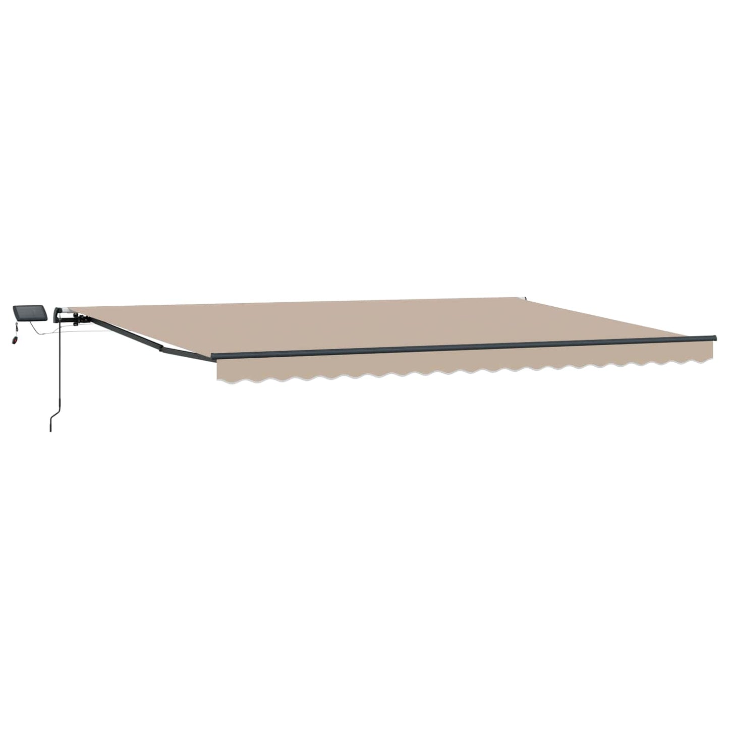 Inklapbaar Zonnescherm Beige 500 ×350 cm Stof is nu te koop bij PeponiXL, paradijselijk wonen!