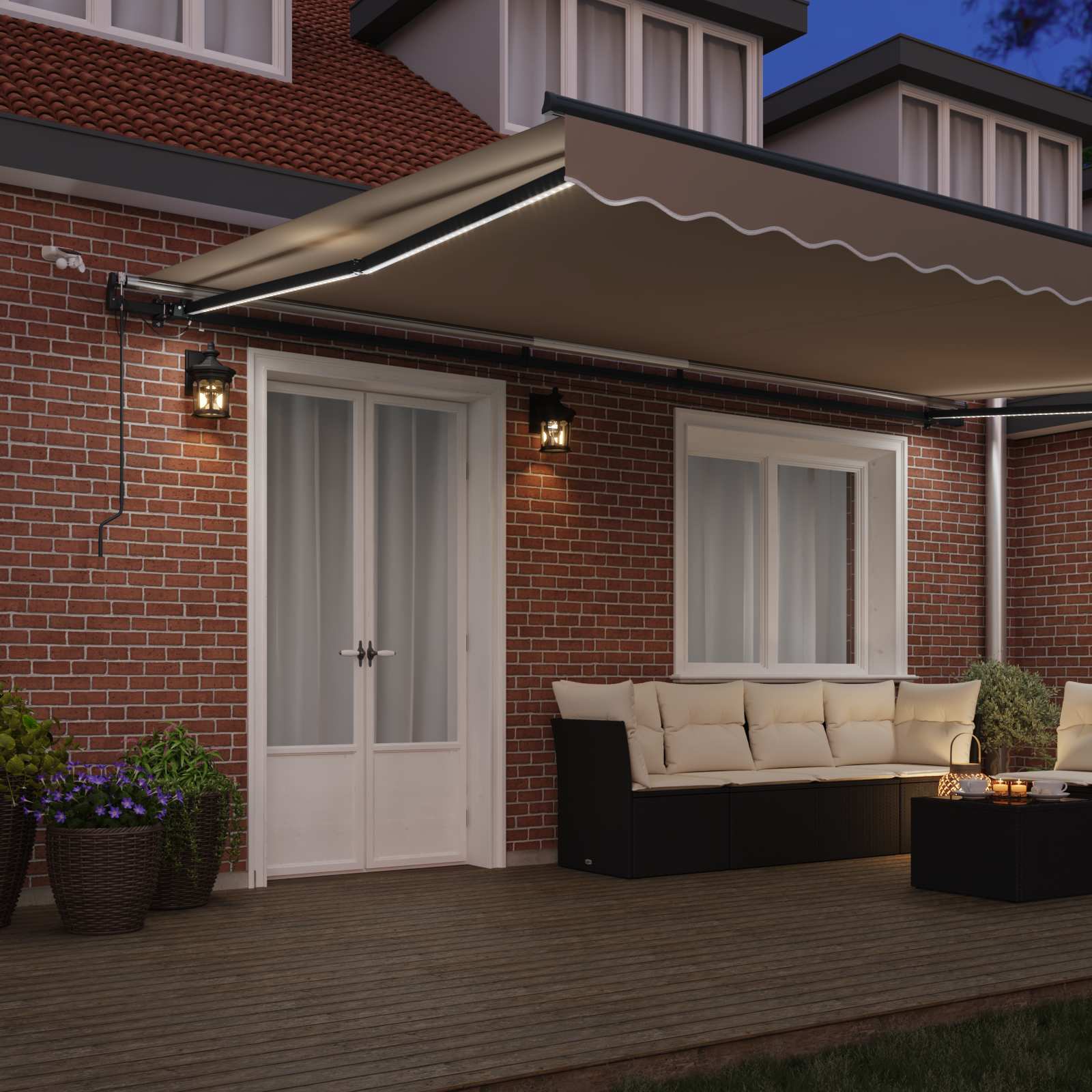 Luifeldoek met Beige 500 × 350 cm Polyester is nu te koop bij PeponiXL, paradijselijk wonen!