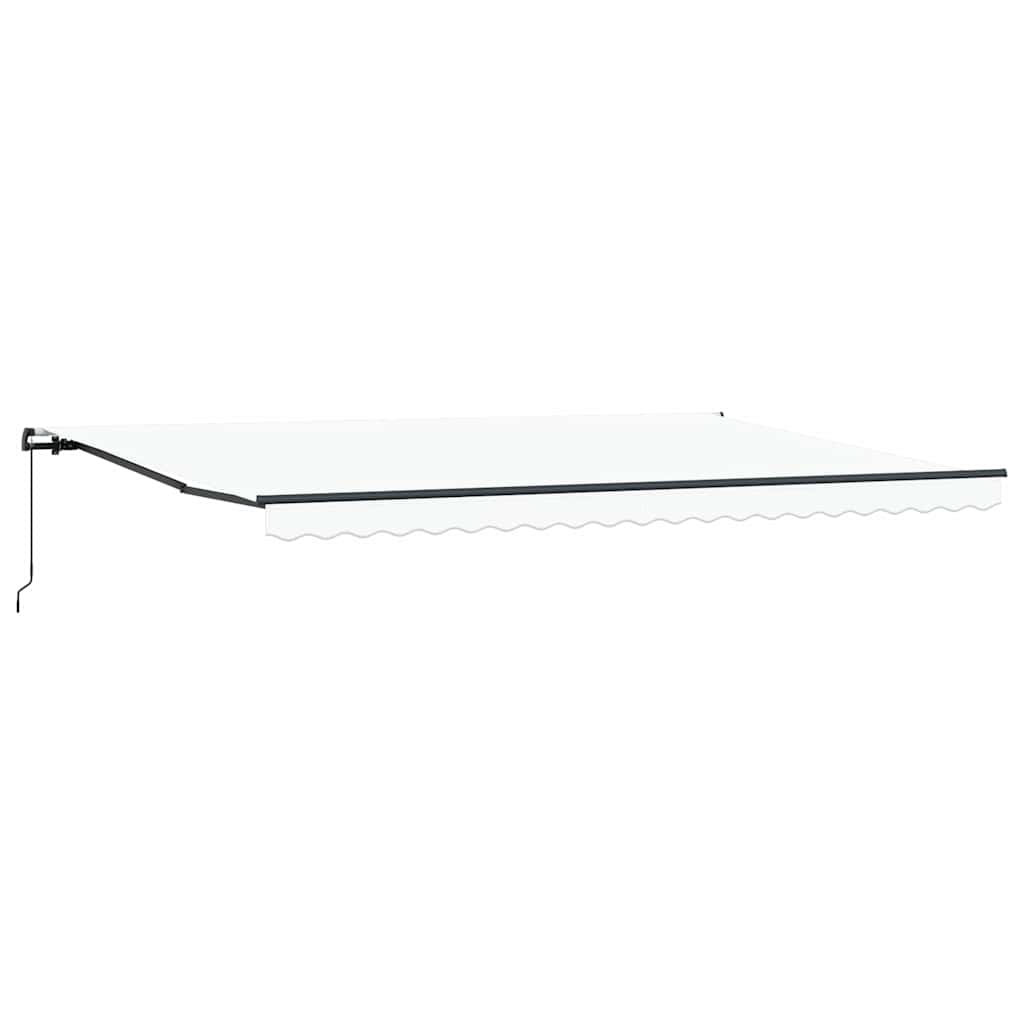 Inklapbaar Zonnescherm Wit 500 × 350 cm Polyester en staal is nu te koop bij PeponiXL, paradijselijk wonen!