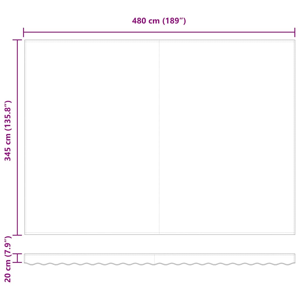 Inklapbaar Zonnescherm Wit 500 × 350 cm Polyester en staal is nu te koop bij PeponiXL, paradijselijk wonen!