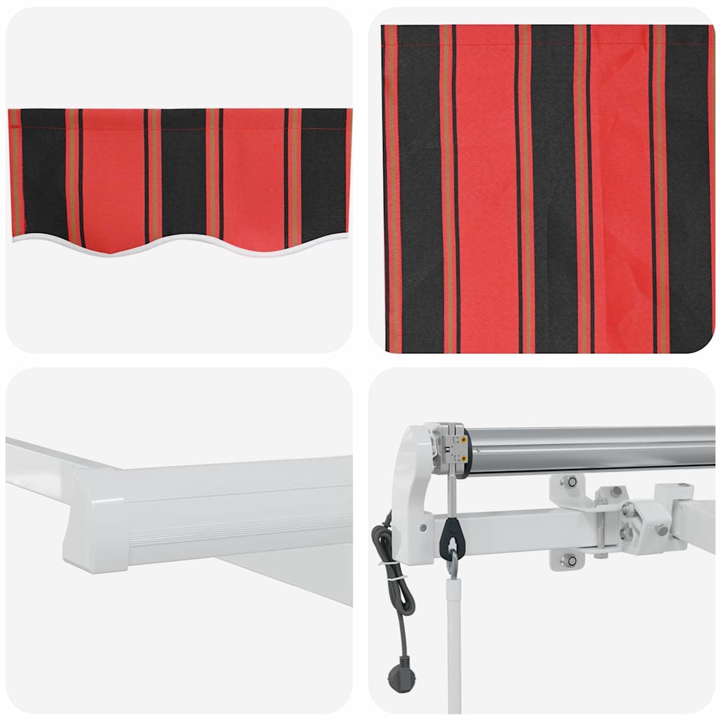 Inklapbaar Zonnescherm Oranje en bruin 600 × 300 cm Stof is nu te koop bij PeponiXL, paradijselijk wonen!