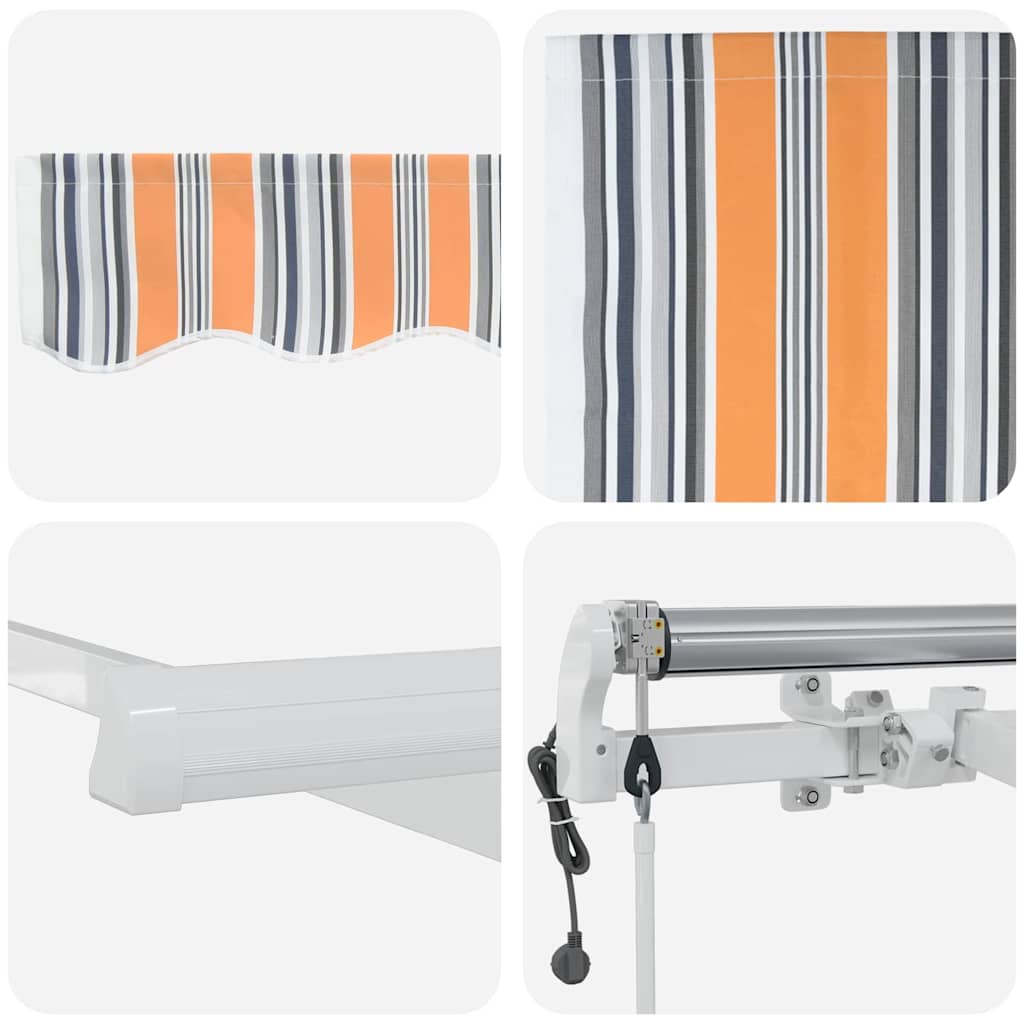 Elektrisch Uittrekbaar Zonnescherm Multikleur 600 × 300 cm is nu te koop bij PeponiXL, paradijselijk wonen!