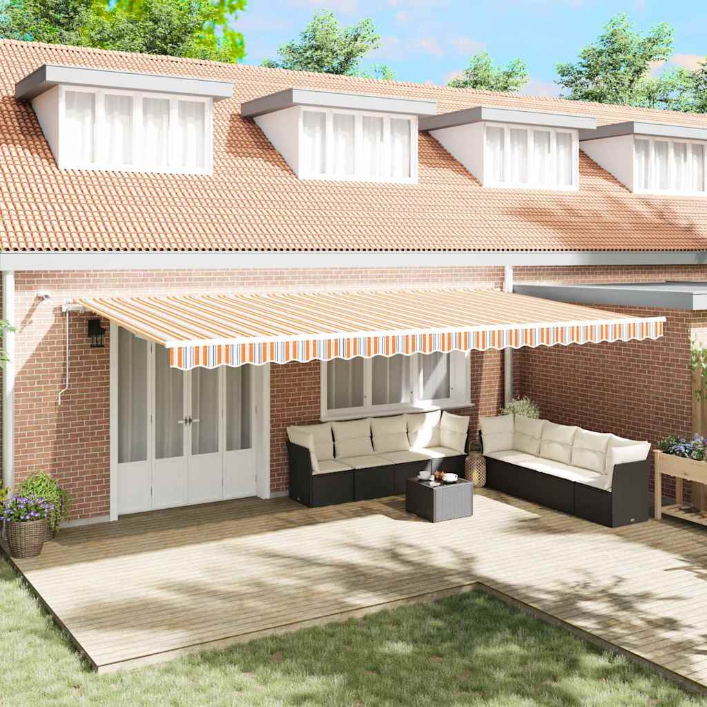 Inklapbaar Zonnescherm Multikleur 600 × 300 cm is nu te koop bij PeponiXL, paradijselijk wonen!