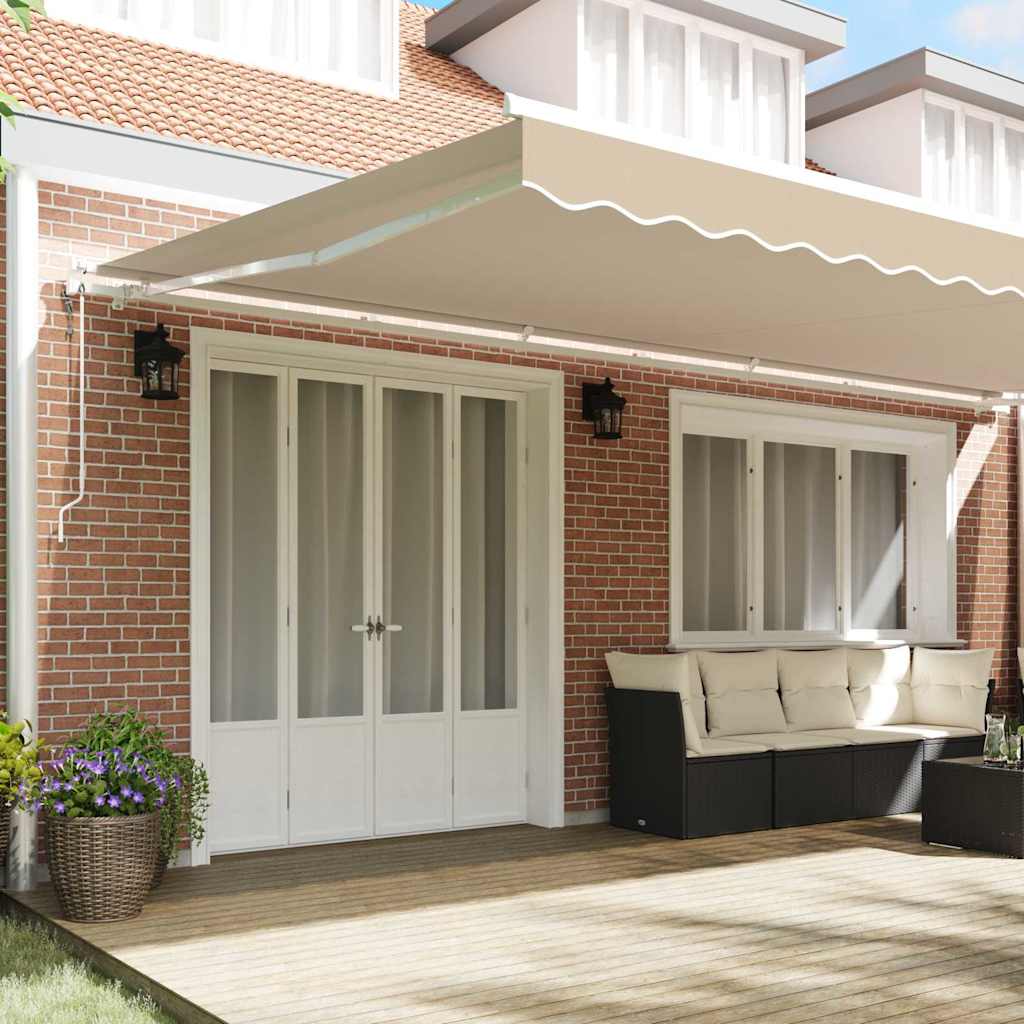 Elektrisch Uittrekbaar Zonnescherm Beige 600 × 300 cm is nu te koop bij PeponiXL, paradijselijk wonen!
