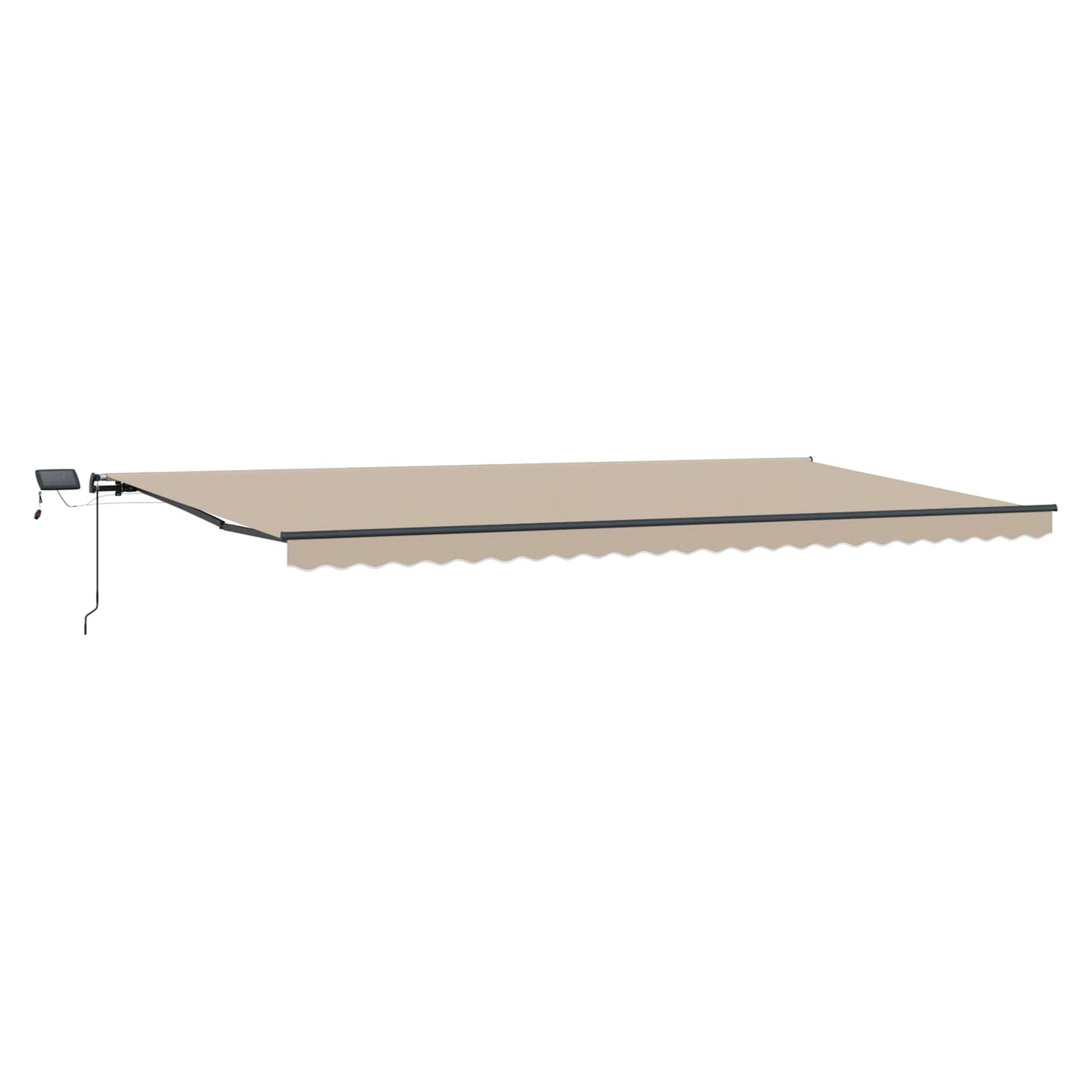 Inklapbaar Zonnescherm Beige 600 × 300 cm Stof is nu te koop bij PeponiXL, paradijselijk wonen!