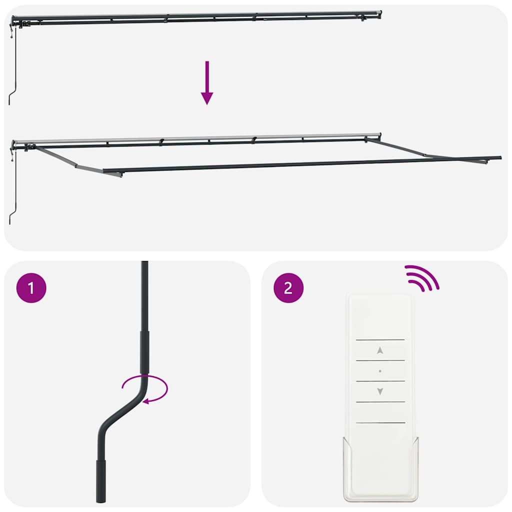 Inklapbaar Zonnescherm Oranje en bruin 600 × 350 cm is nu te koop bij PeponiXL, paradijselijk wonen!