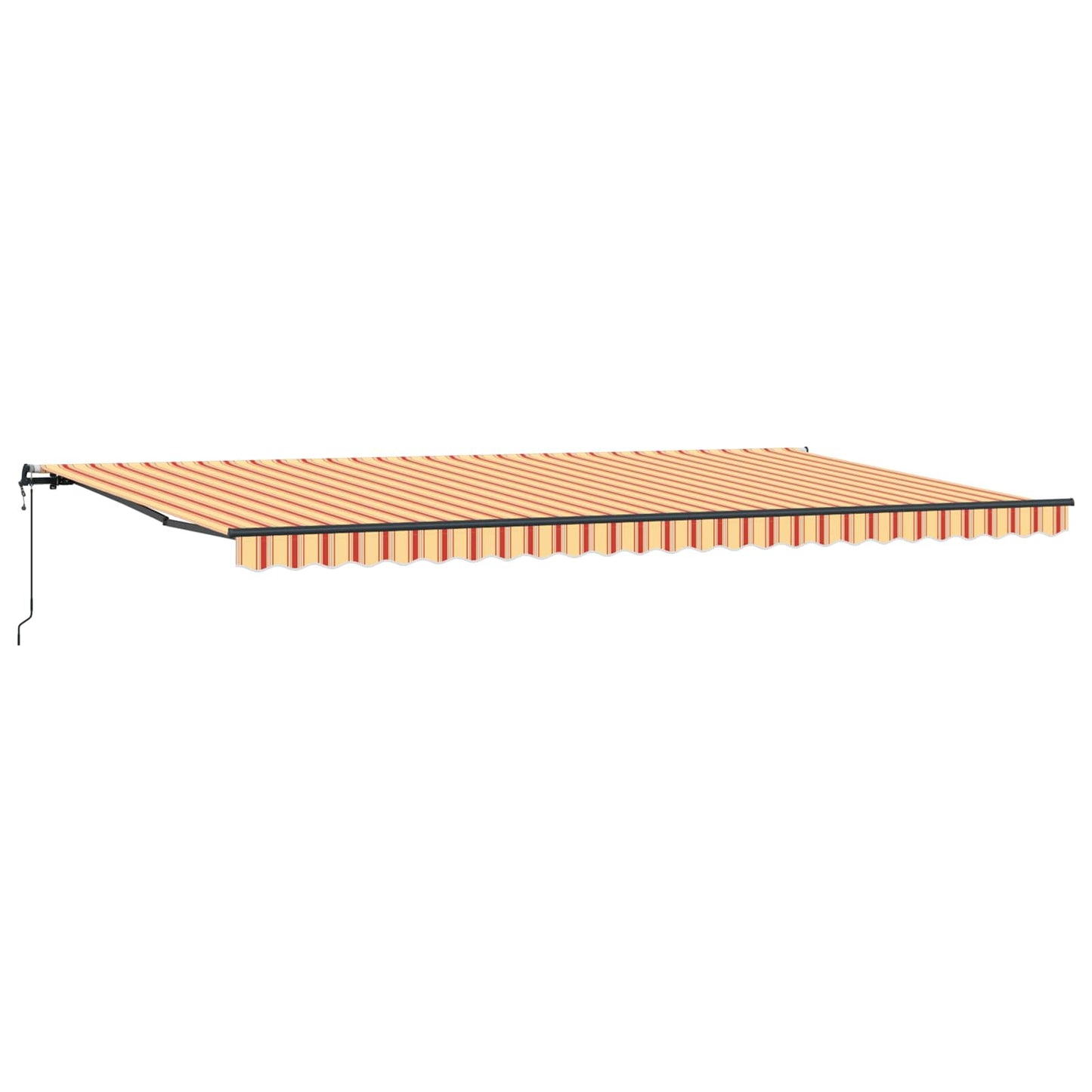 Inklapbaar Zonnescherm Geel en Oranje 600 × 350 cm is nu te koop bij PeponiXL, paradijselijk wonen!