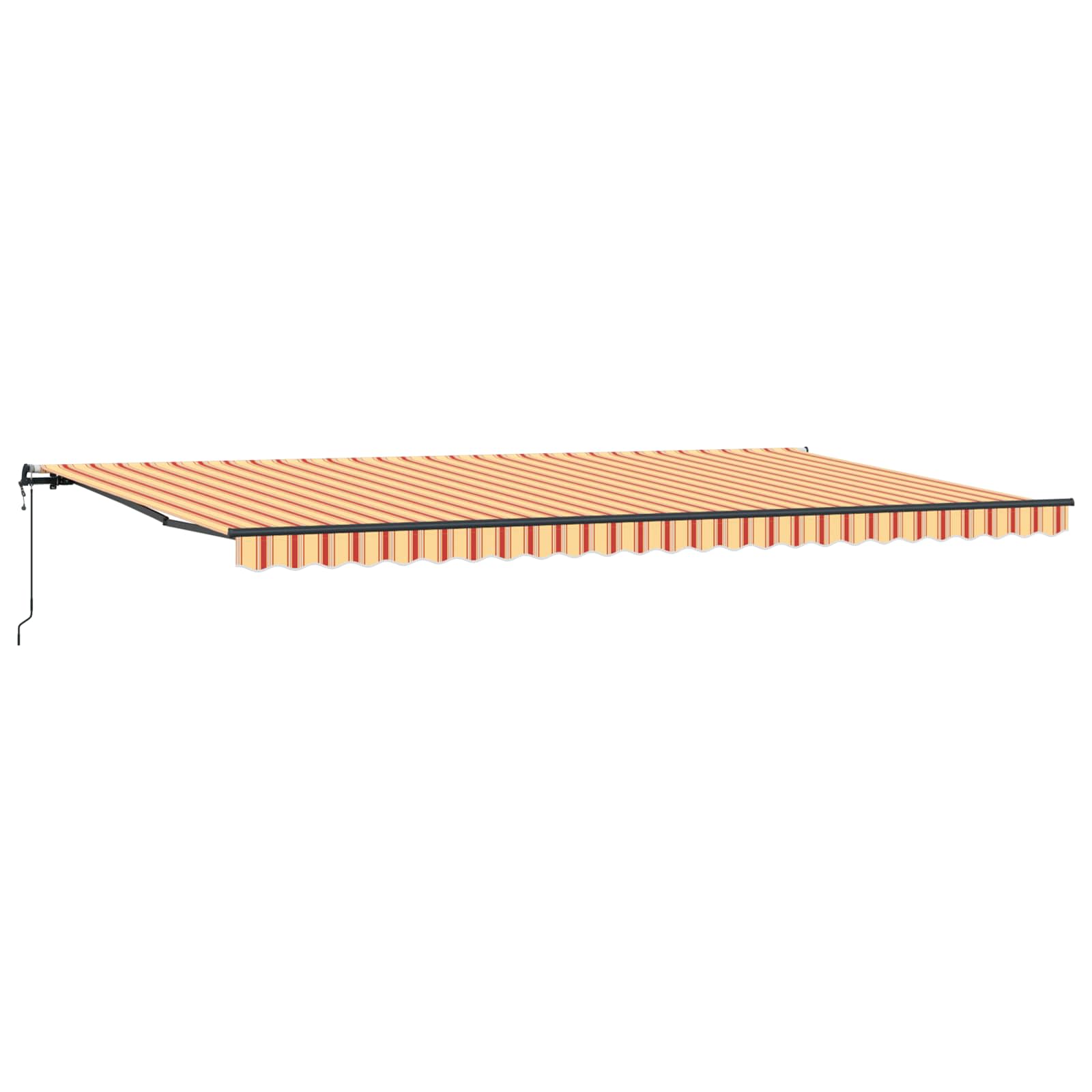 Inklapbaar Zonnescherm Geel en Oranje 600 × 350 cm is nu te koop bij PeponiXL, paradijselijk wonen!