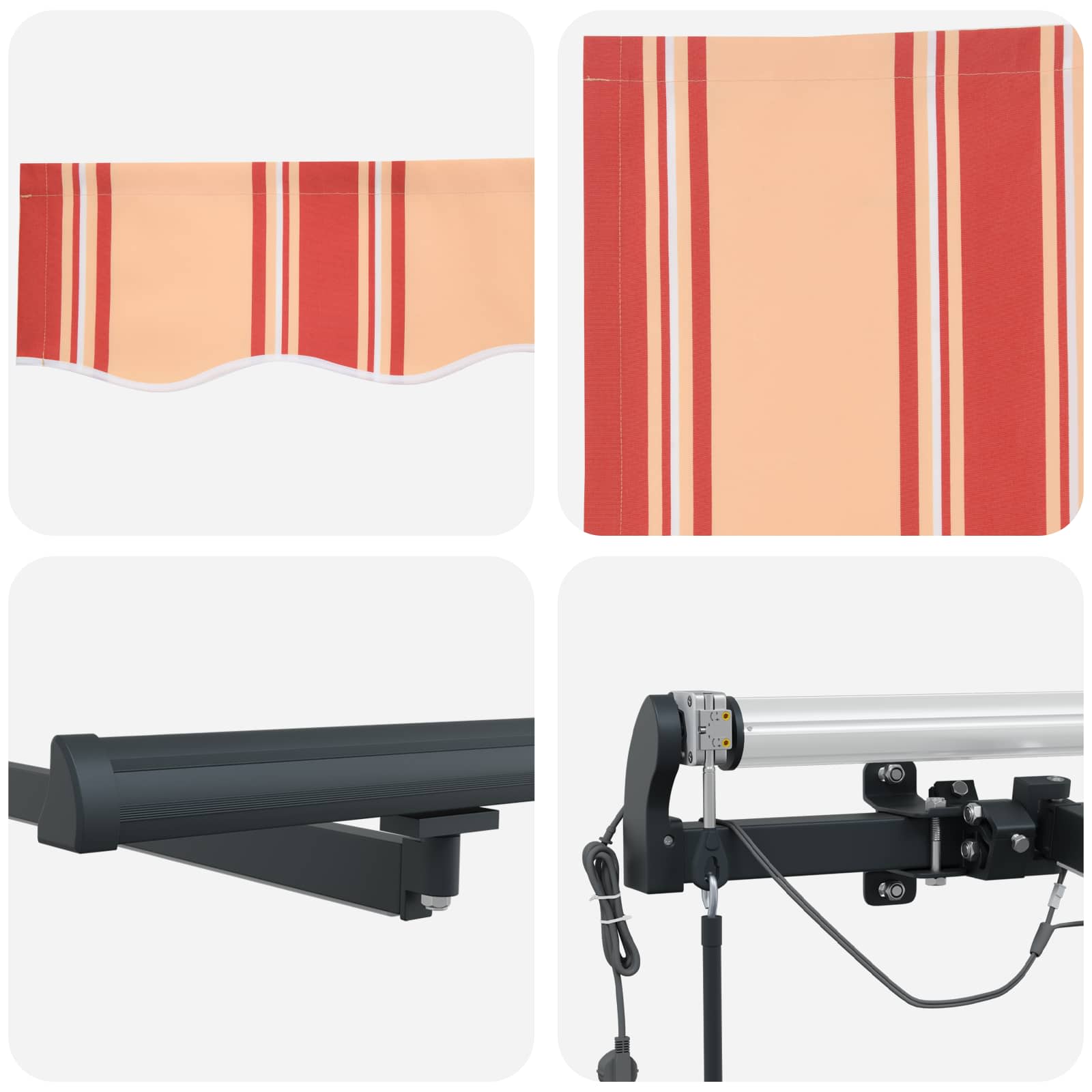 Luifeldoek Geel en Oranje 600 × 350 cm Polyester is nu te koop bij PeponiXL, paradijselijk wonen!