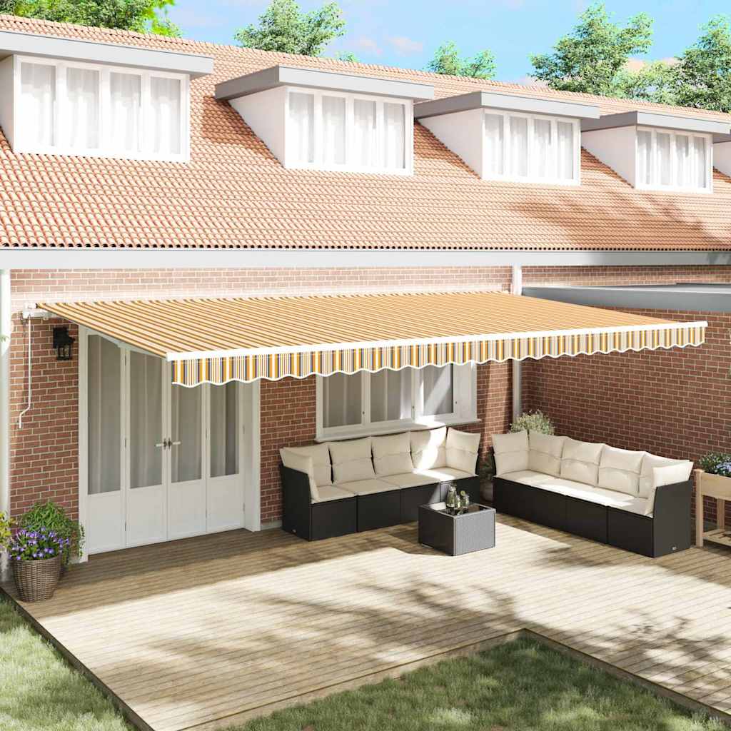 Elektrisch Uittrekbaar Zonnescherm Multikleur 600 × 350 cm is nu te koop bij PeponiXL, paradijselijk wonen!