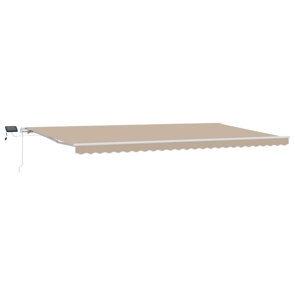 Inklapbaar Zonnescherm Beige 600 × 350 cm Stof en Staal is nu te koop bij PeponiXL, paradijselijk wonen!