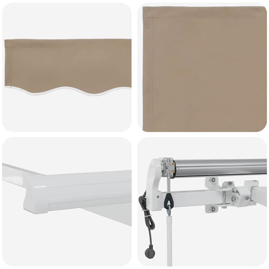 Elektrisch Uittrekbaar Zonnescherm Beige 600 × 350 cm is nu te koop bij PeponiXL, paradijselijk wonen!