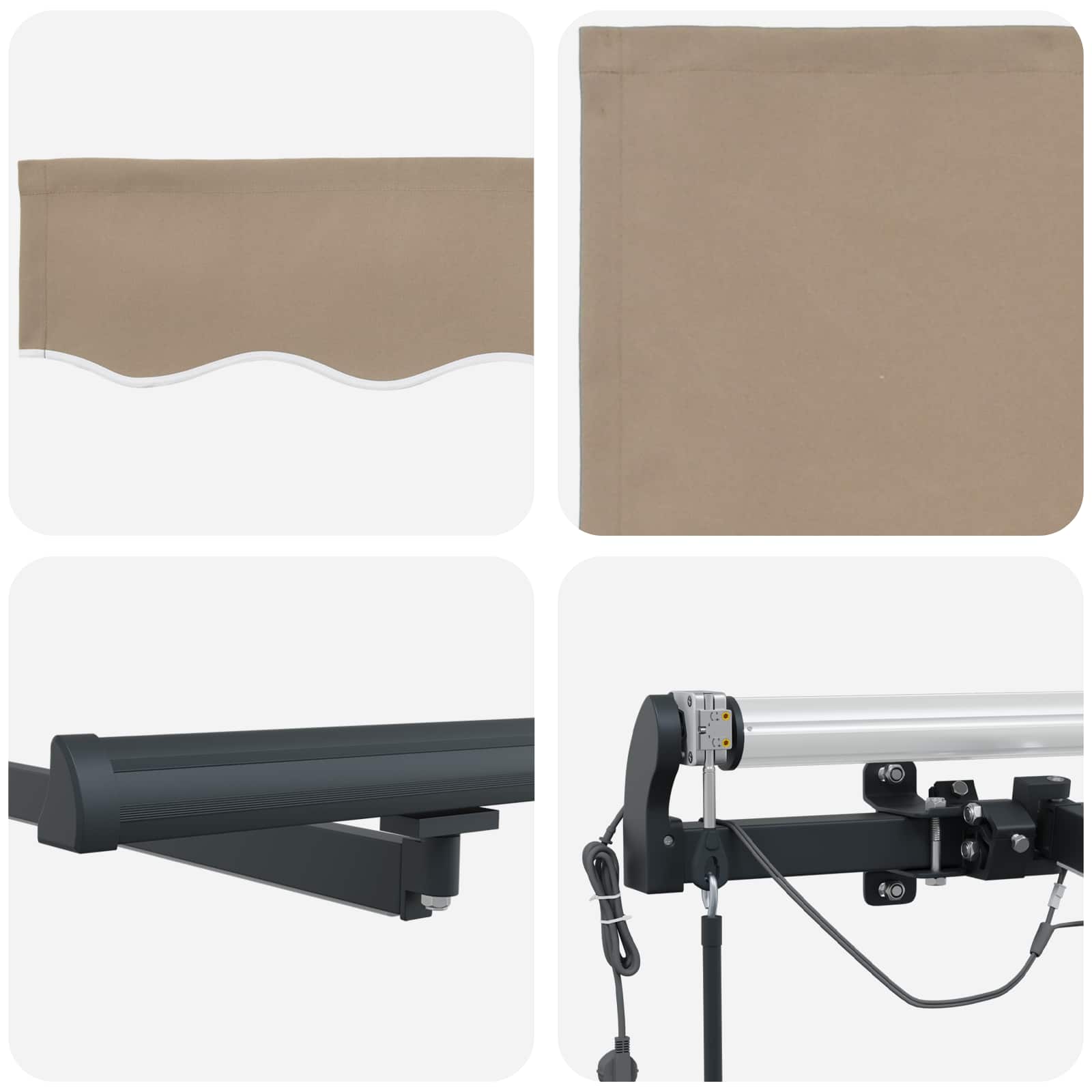 Luifeldoek met Beige 600 × 350 cm Polyester is nu te koop bij PeponiXL, paradijselijk wonen!