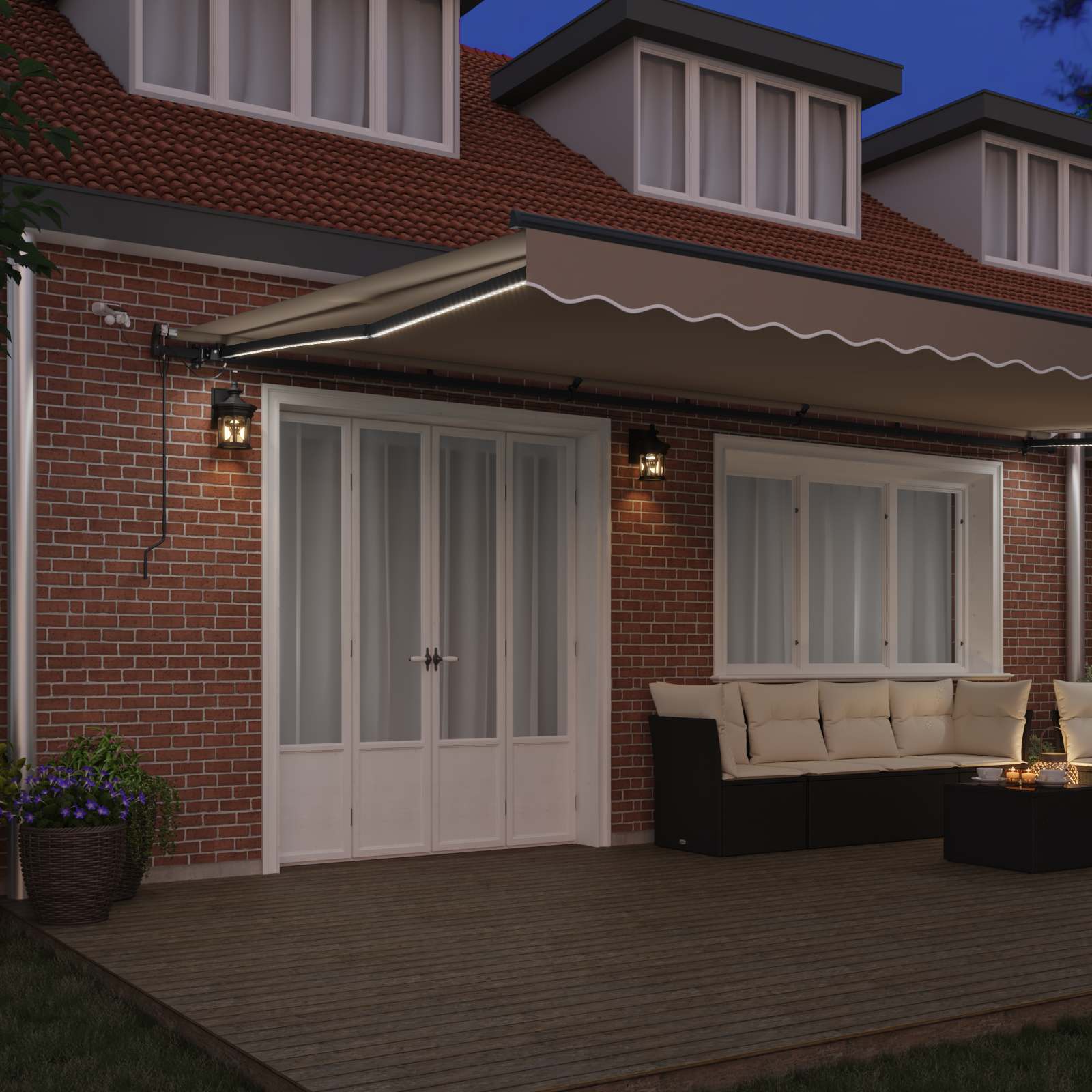 Luifeldoek met Beige 600 × 350 cm Polyester is nu te koop bij PeponiXL, paradijselijk wonen!
