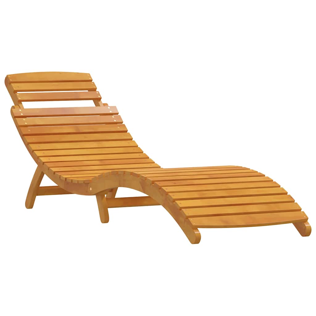 Ligbed 2 pcs Bruin 55 x 184 x 64cm Massief Acaciahout is nu te koop bij PeponiXL, paradijselijk wonen!